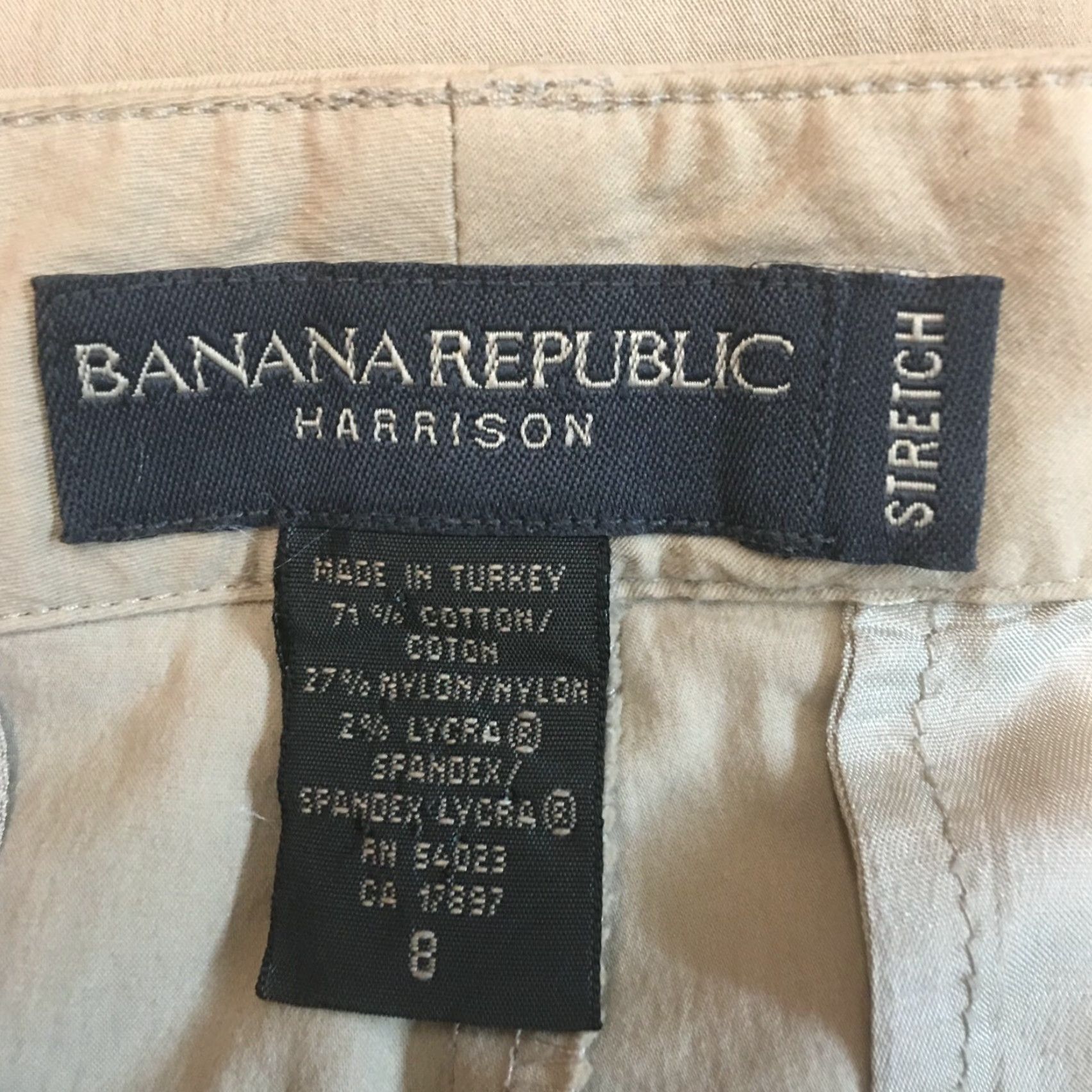 Banana Republic Banana Republic Women's Stretch Flat Front Dress Pants Size 8 Beige Casual Regular Fit Size 30" / US 8 / IT 44 - 7 Thumbnail