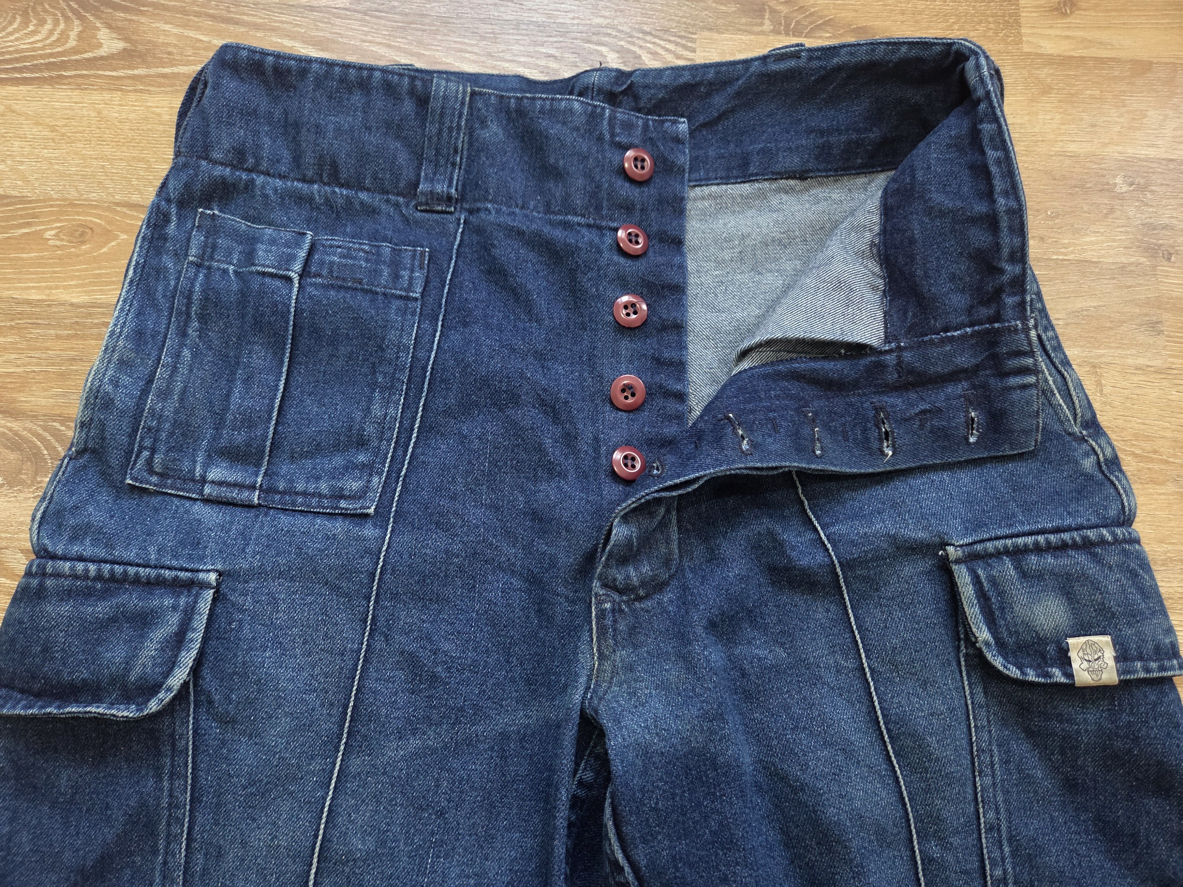Japanese Brand Vintage Devilock Japan Cargo Utility Rider Punk Pants Jeans Size US 34 / EU 50 - 4 Thumbnail