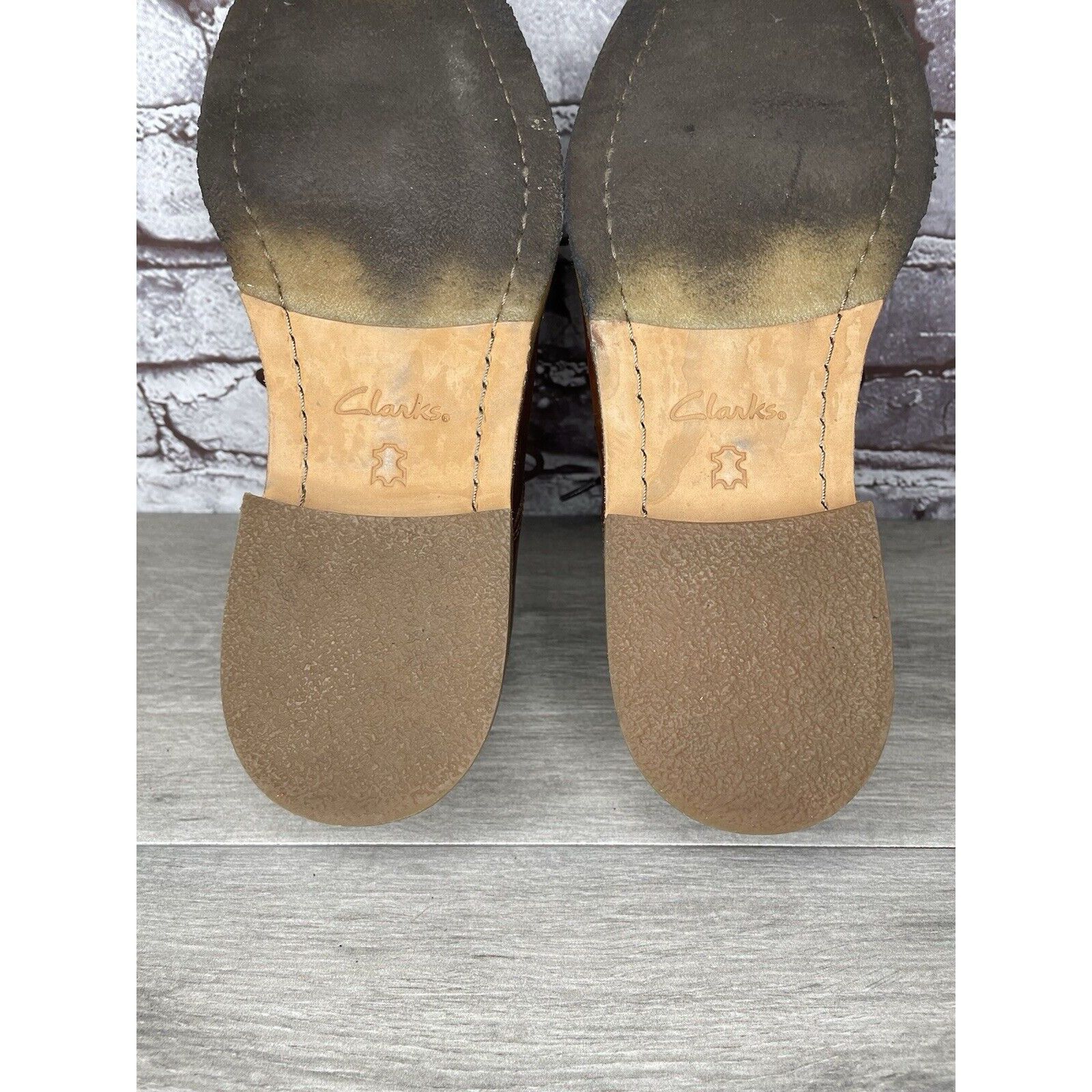 Clarks Clarks Brown Leather Oxfords Lace Up Gum Soles Shoes Men Sz Size US 9.5 / EU 42-43 - 20 Thumbnail