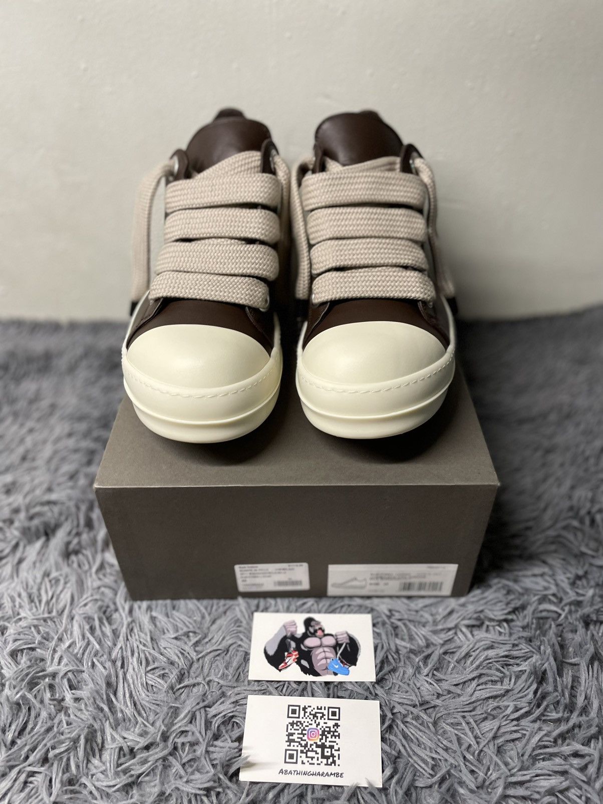 Rick Owens Rick Owens Ramone Low Jumbo Lace Macassar/Milk Size US 15 / EU 48 - 3 Thumbnail