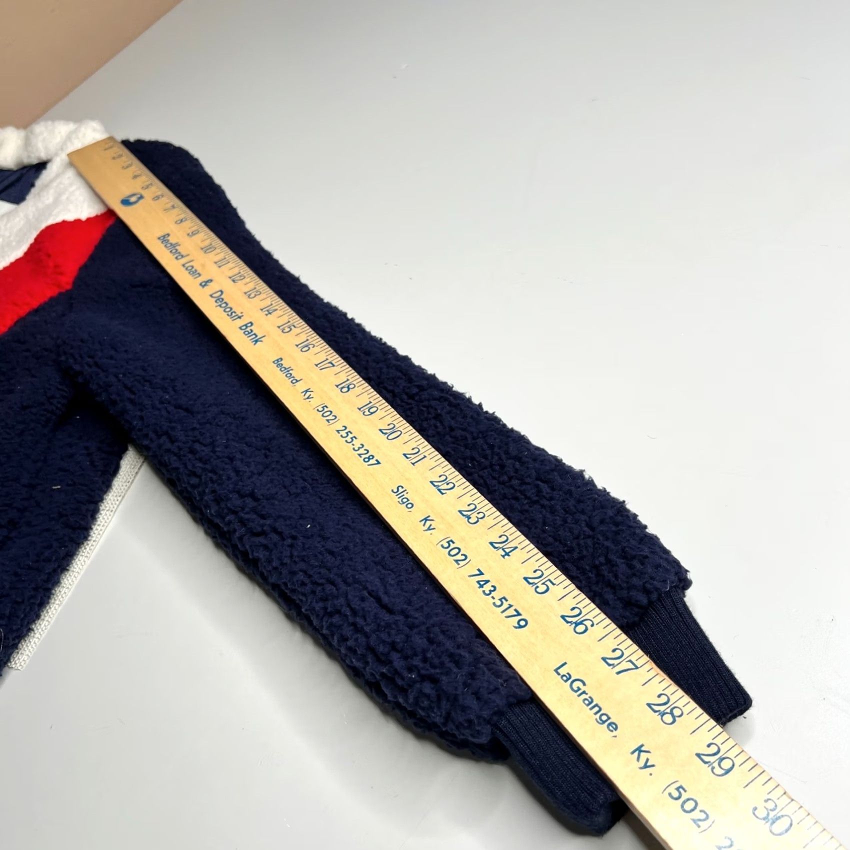 Ugg UGG Sherpa Fleece Jacket Small S Full Zip Colorblock Navy Red White Womens Winter Casual Comfort Cozy Jacket Size S / US 4 / IT 40 - 2 Thumbnail