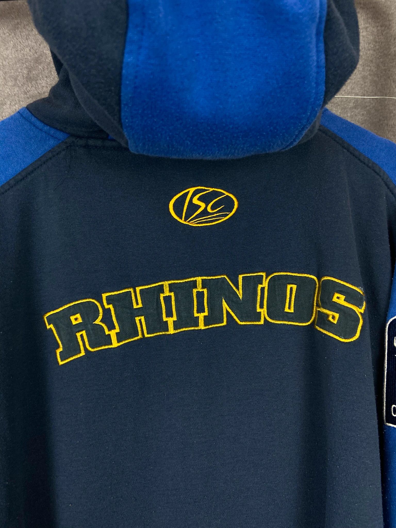Vintage Leeds Rhinos Rugby Zip-Up Jacket Navy XXXL Size US XXL / EU 58 / 5 - 10 Thumbnail