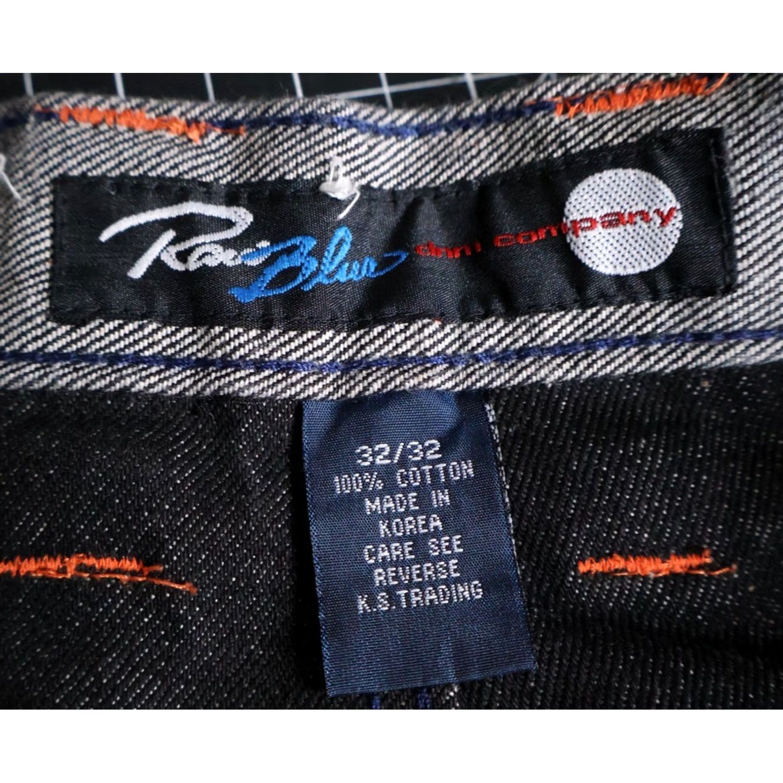 Vintage VINTAGE Raw Blue Baggy Fit Jeans Men 30 x 31 Gray Silver 90s Carpenter Jeans Relaxed High Rise 5-Pocket Mens Size US 30 / EU 46 - 3 Thumbnail