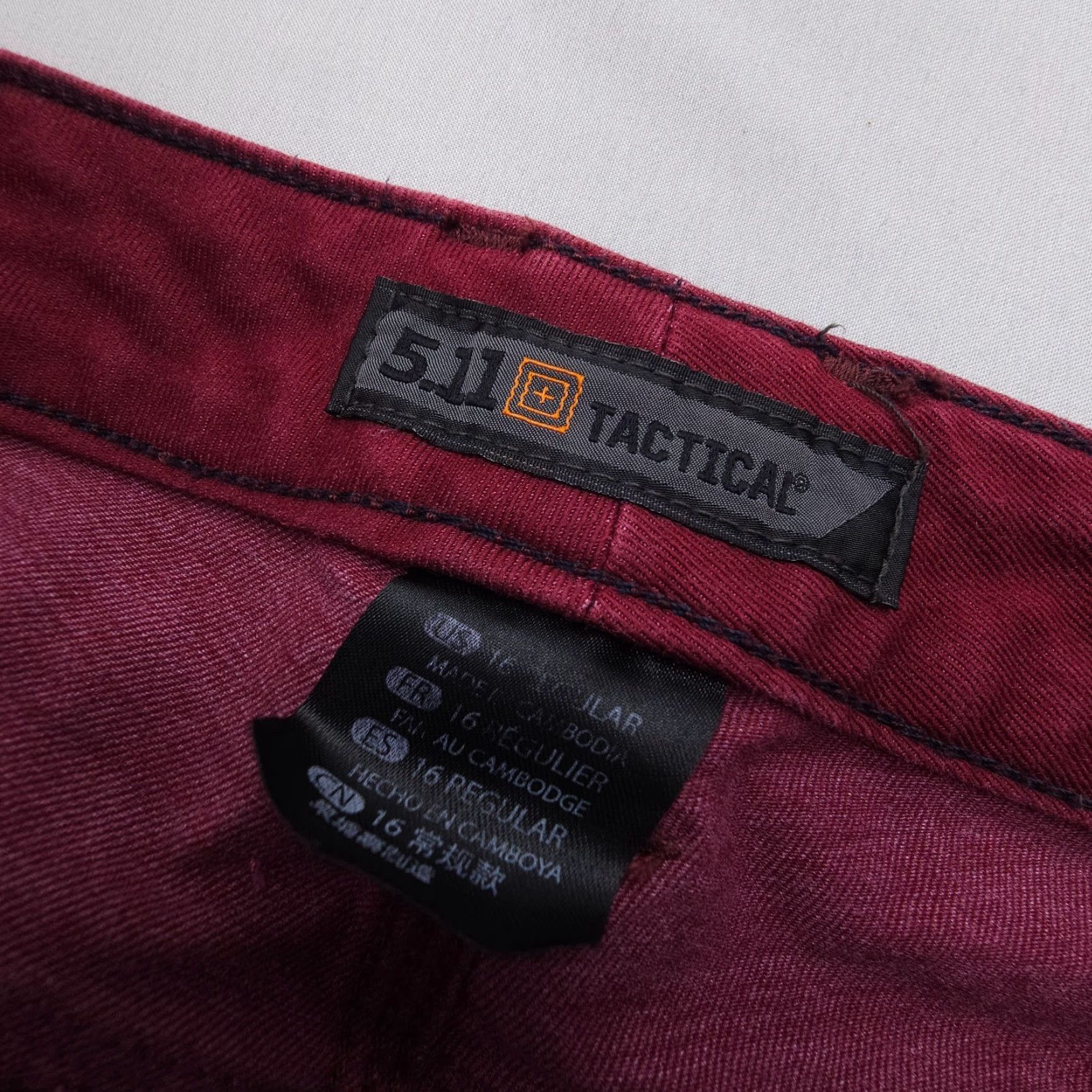 Vintage 5.11 Tactical Defender Flex Pants Women Slim Chino 16 Red 29" Inseam Casual Workwear Womens Size 38" / US 16 / IT 52 - 7 Thumbnail