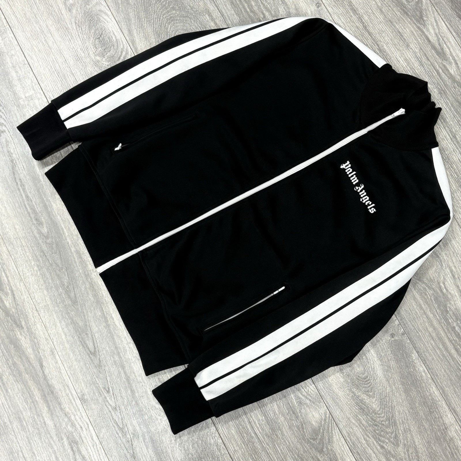 Palm Angels Size L - Palm Angels Classic Track Jacket ' Black White ' Size US L / EU 52-54 / 3 - 3 Thumbnail