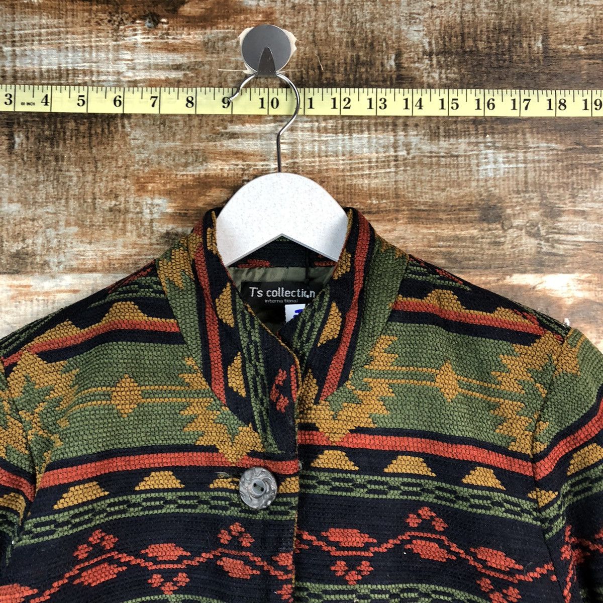 Homespun Knitwear × Japanese Brand TS Collection Green Knitwear art jacket vintage #A2480 Size S / US 4 / IT 40 - 4 Thumbnail
