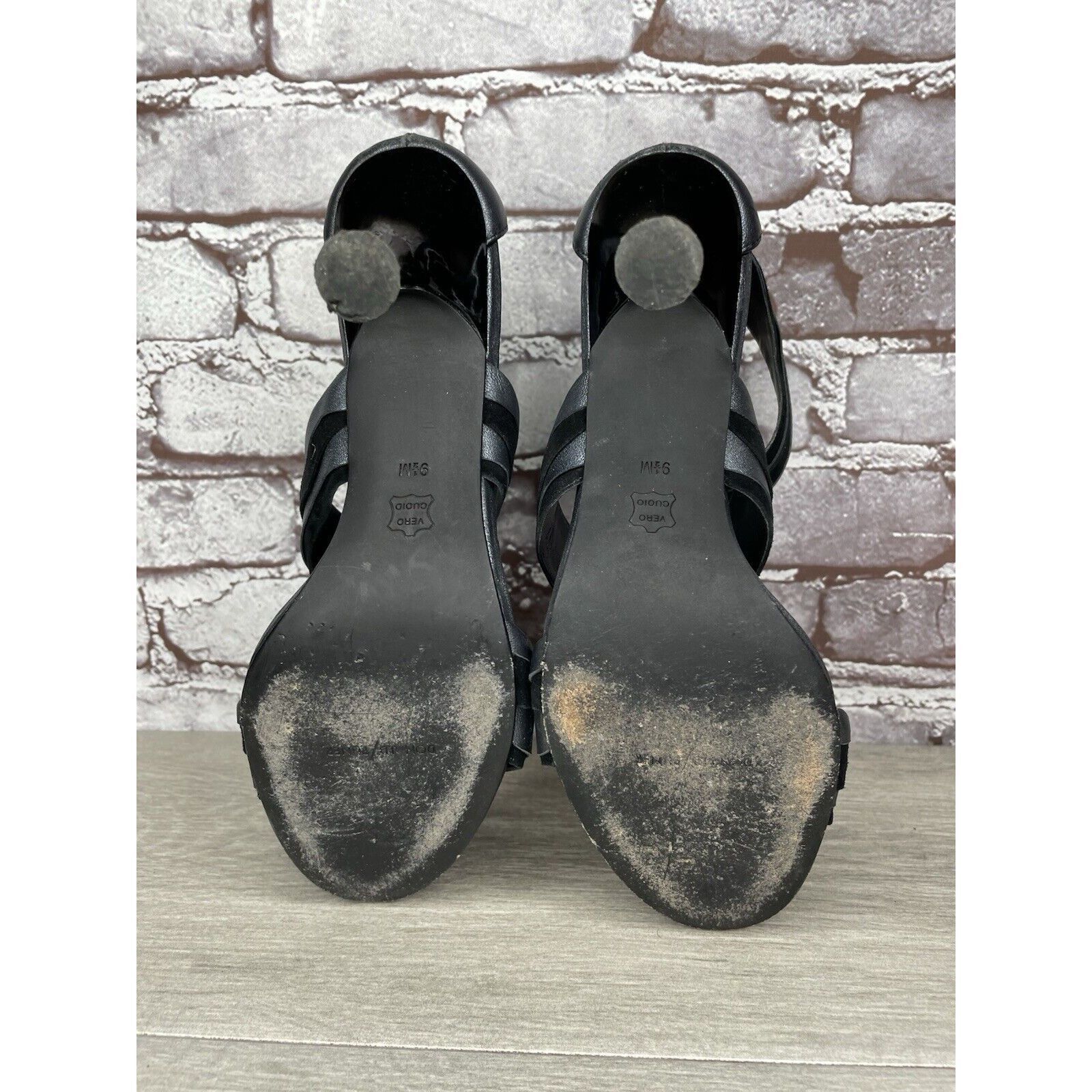 Donald Pliner Donald Pliner Neav Black Suede Shimmer Ankle Strap Heels Wom Size US 9.5 / IT 39.5 - 7 Thumbnail