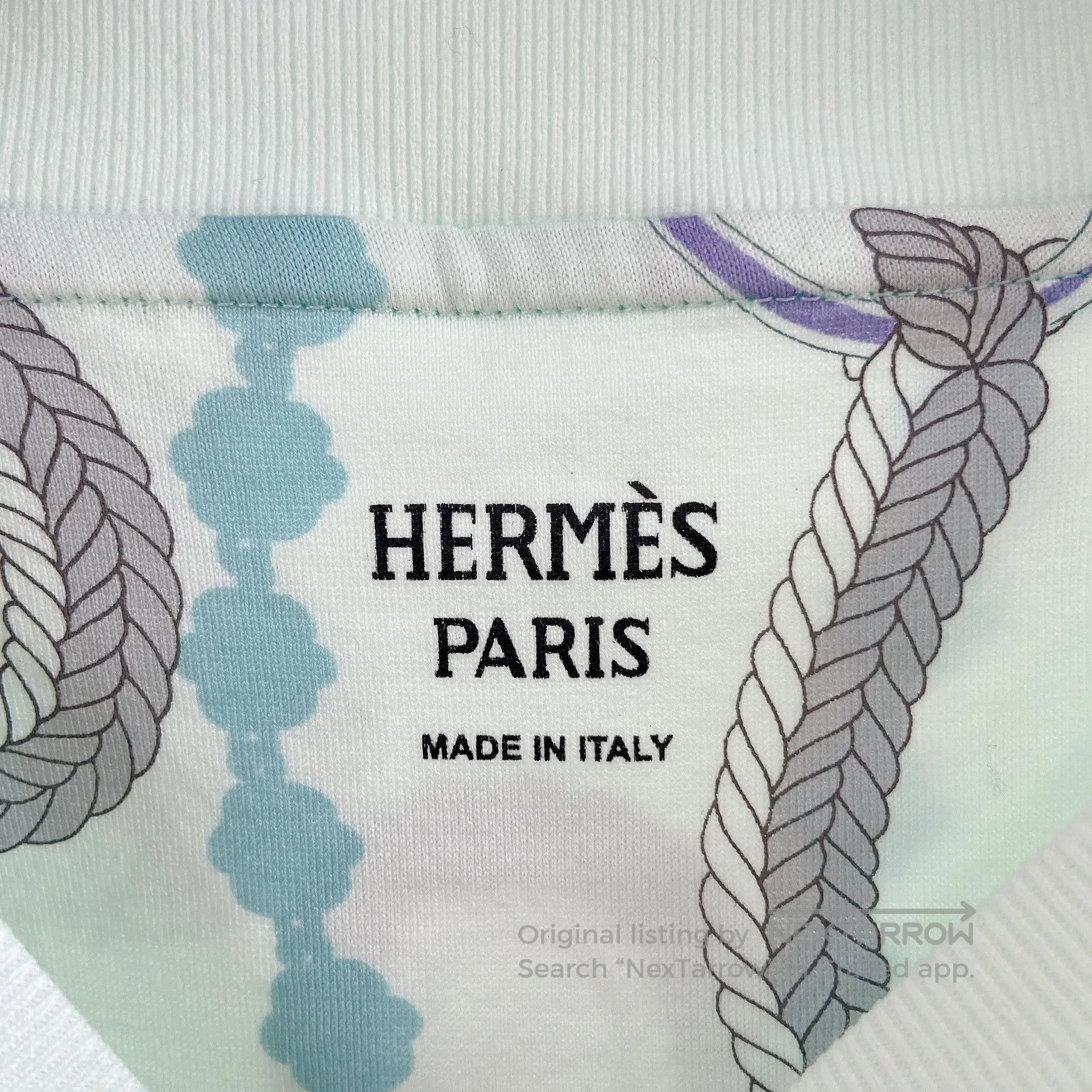 Hermes Hermes Printed T-Shirt Size 34. Size XXS / US 00 / IT 34 - 7 Thumbnail