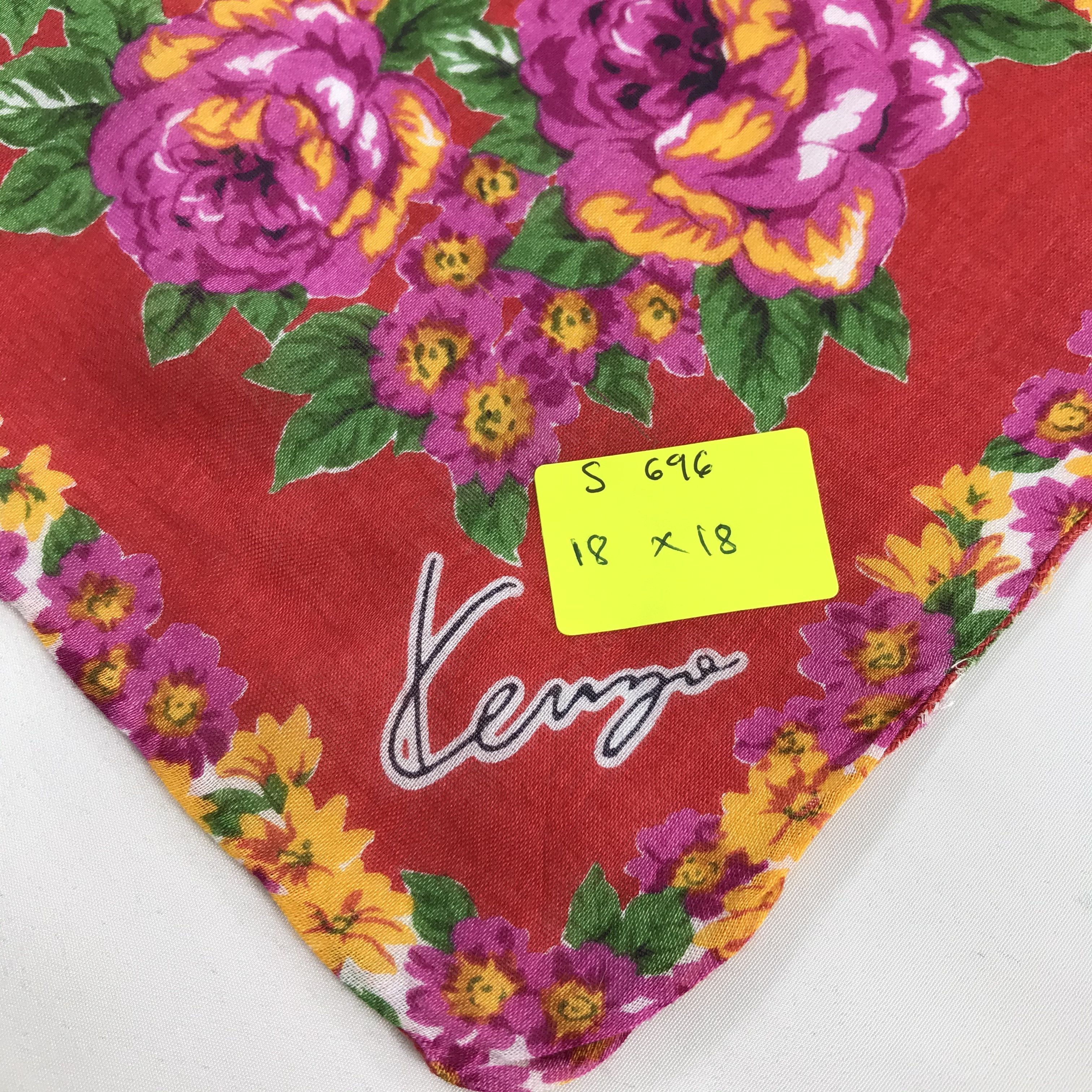 Kenzo × Vintage Kenzo Bandana / Handkerchief / Neckerchief - S696 Size ONE SIZE - 5 Thumbnail