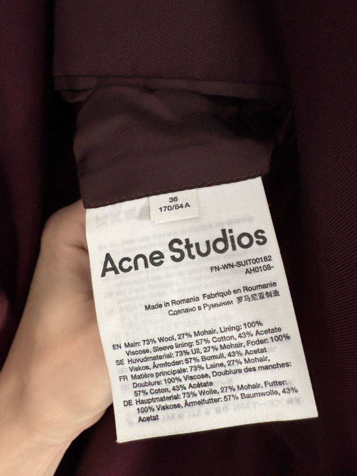Acne Studios Acne Studios blazer with matching trousers Size S / US 4 / IT 40 - 3 Thumbnail