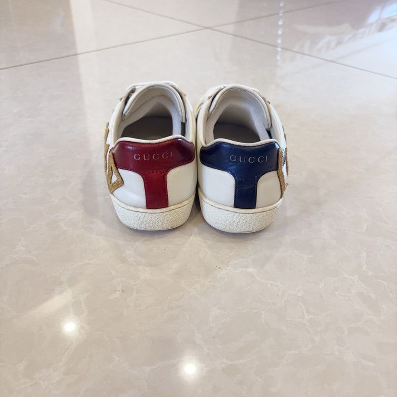 Gucci Gucci Ace Embroidered Love Sneakers - Size US 6.5 / EU 39-40 - 3 Thumbnail
