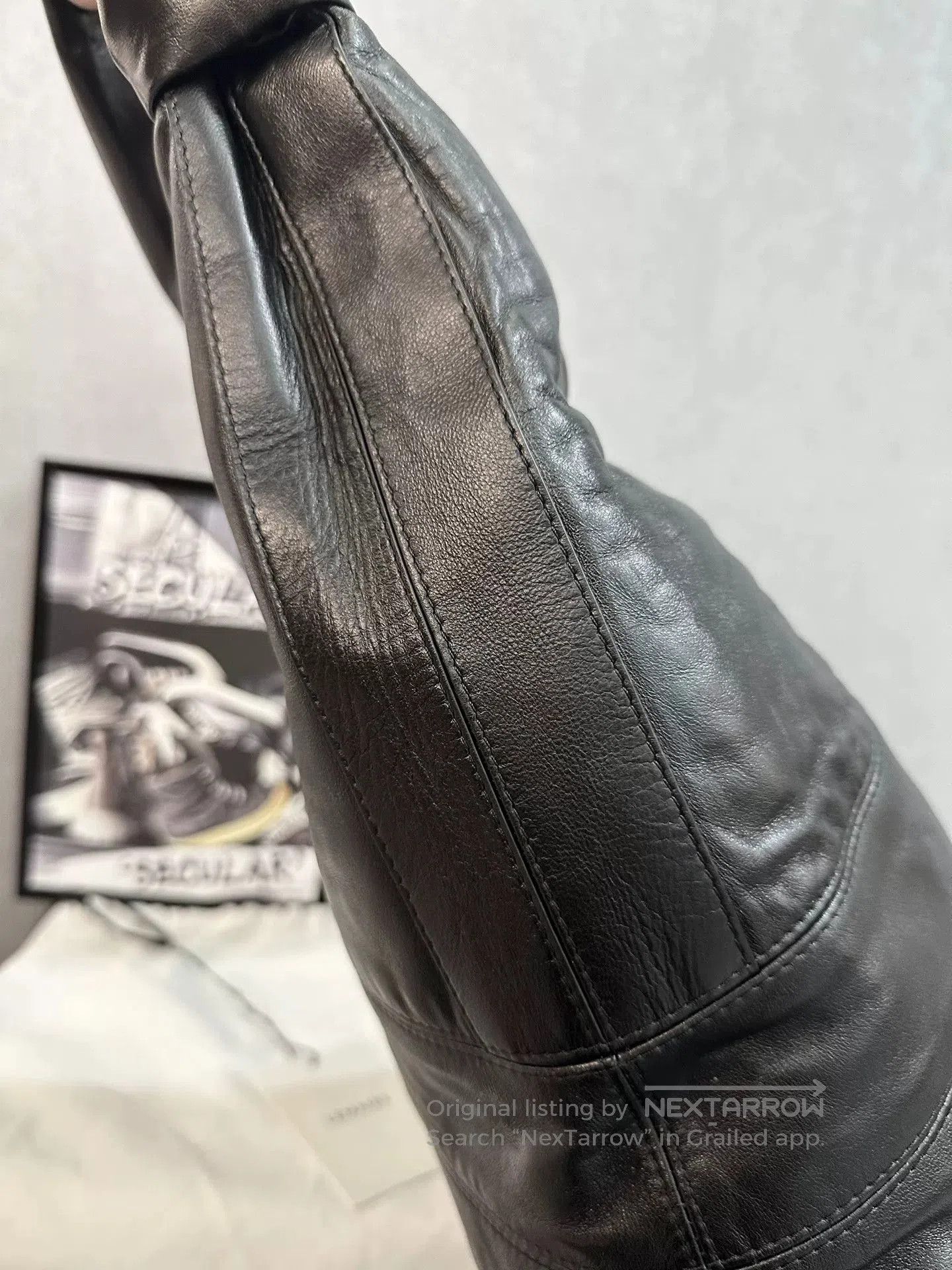 Lemaire Lemaire Large Black Sheepskin Croissant Bag. Size ONE SIZE - 6 Thumbnail