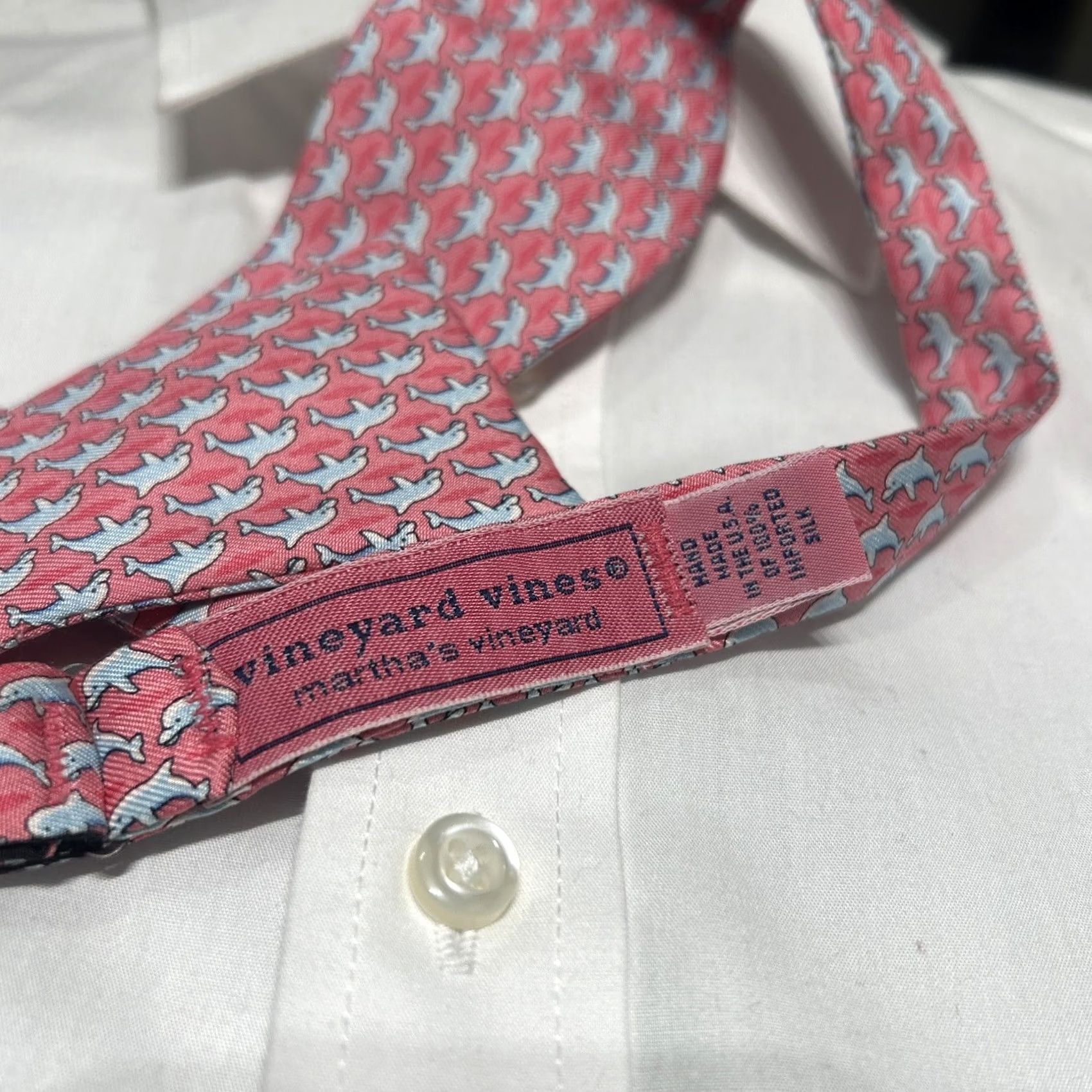 Vineyard Vines VINEYARD VINES Tie Dolphins Multicolor All Over Custom Collection Silk Size ONE SIZE - 2 Thumbnail