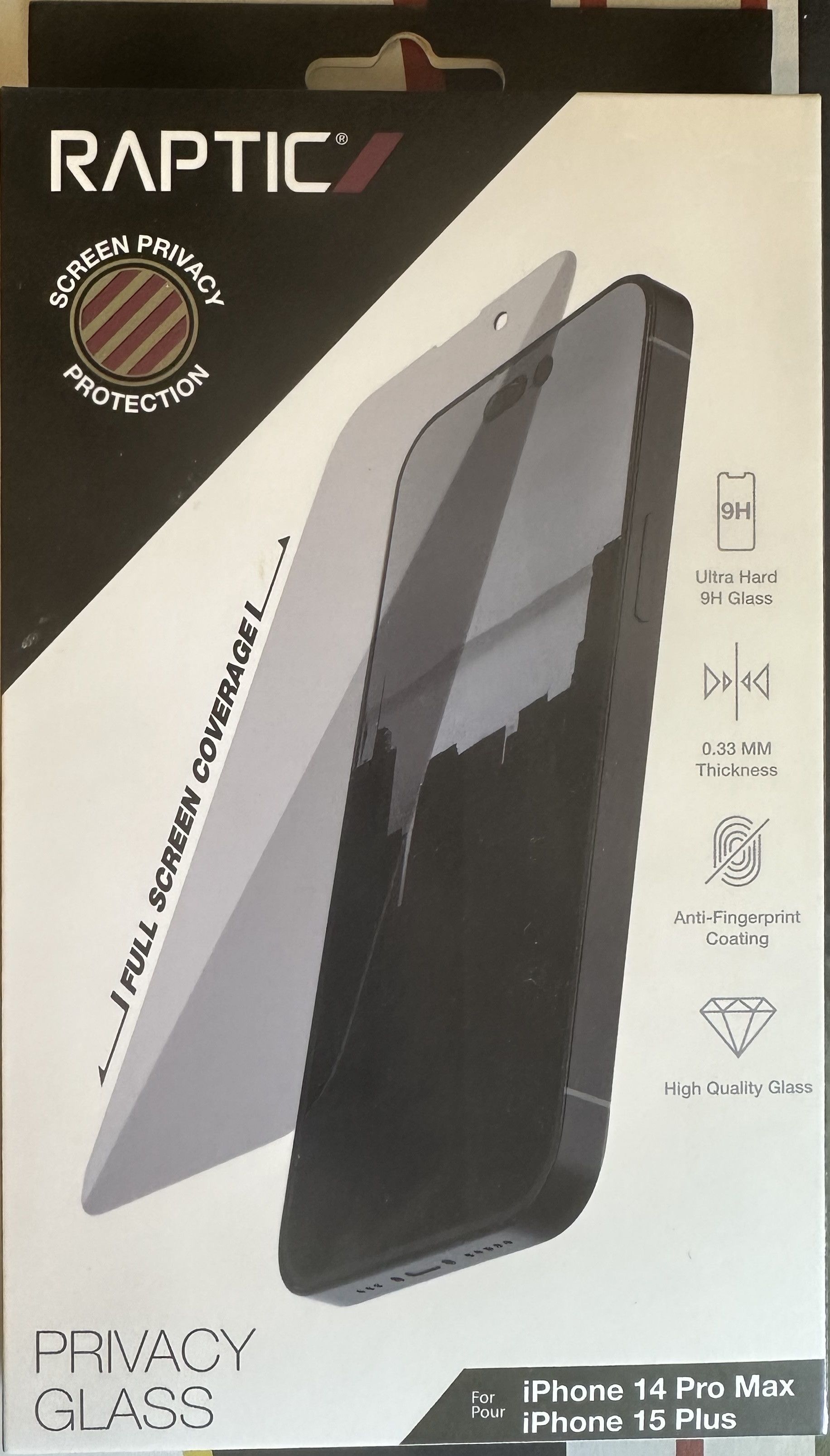 Other Raptic Privacy Glass Screen Protector for iPhone Size ONE SIZE - 1 Thumbnail