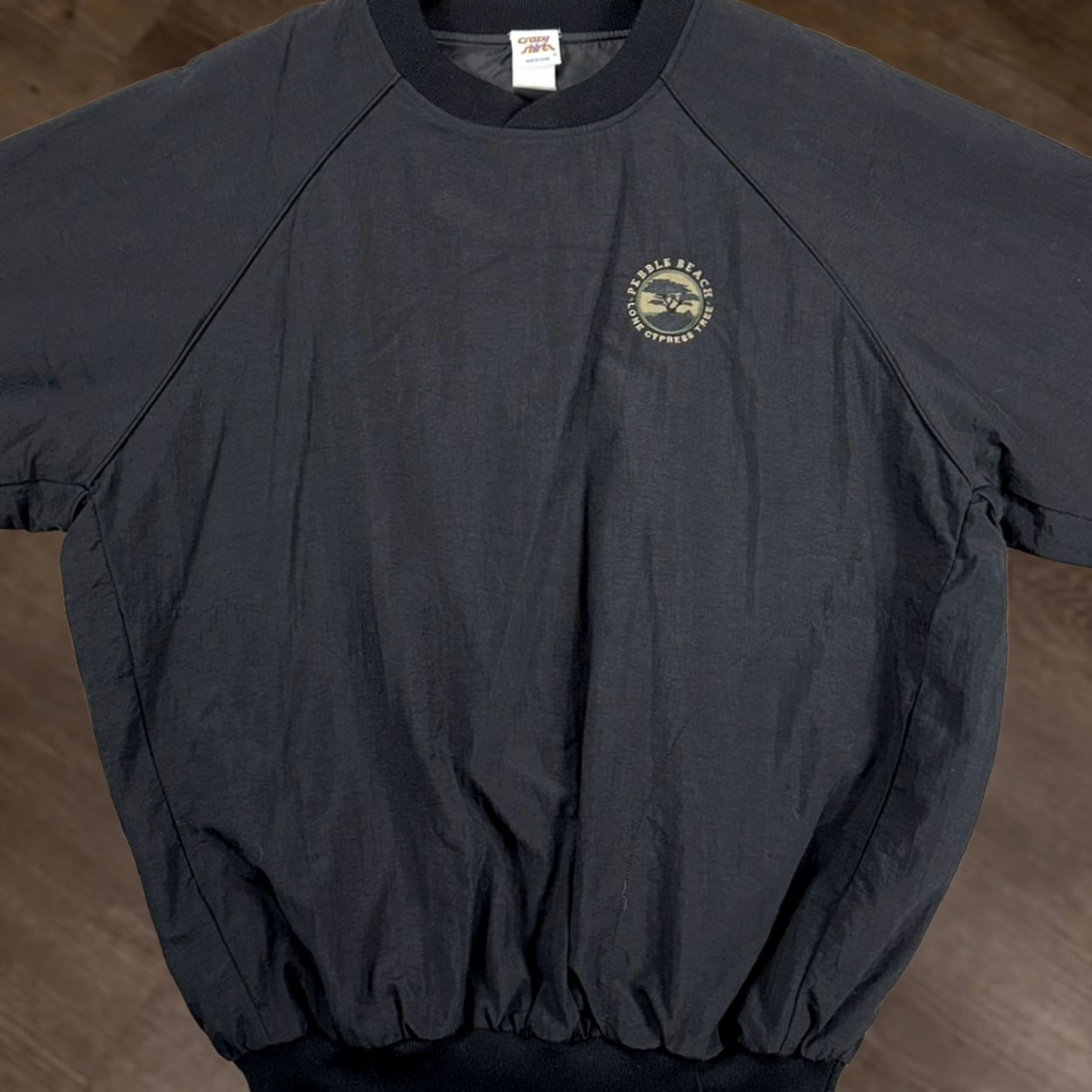 Vintage VINTAGE Crazy Shirts Pebble Beach Pullover Jacket Mens Medium Black Regular Jacket Mens Pebble Beach 90s Outdoor Crewwear Size US M / EU 48-50 / 2 - 1 Thumbnail