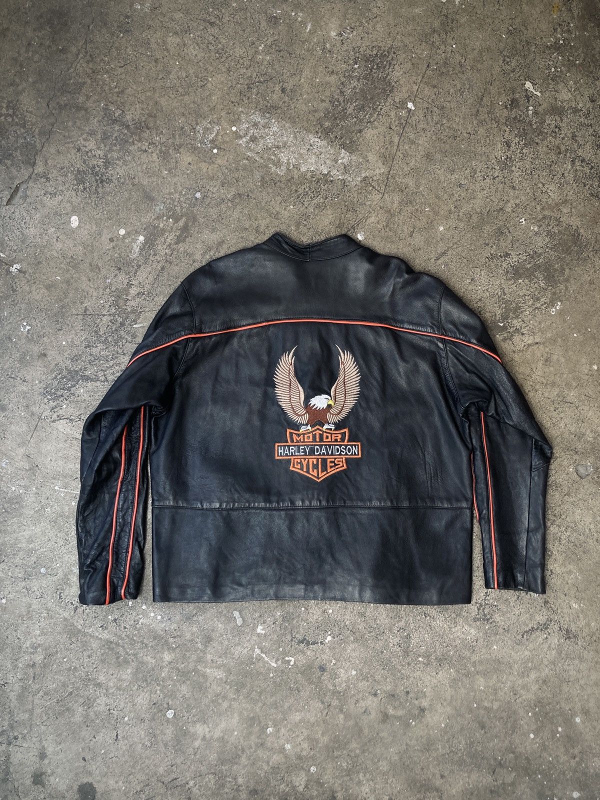 Formula 1 × Harley Davidson × Vintage Vintage 90s Harley Davidson Racing Leather Jacket Size US L / EU 52-54 / 3 - 8 Thumbnail