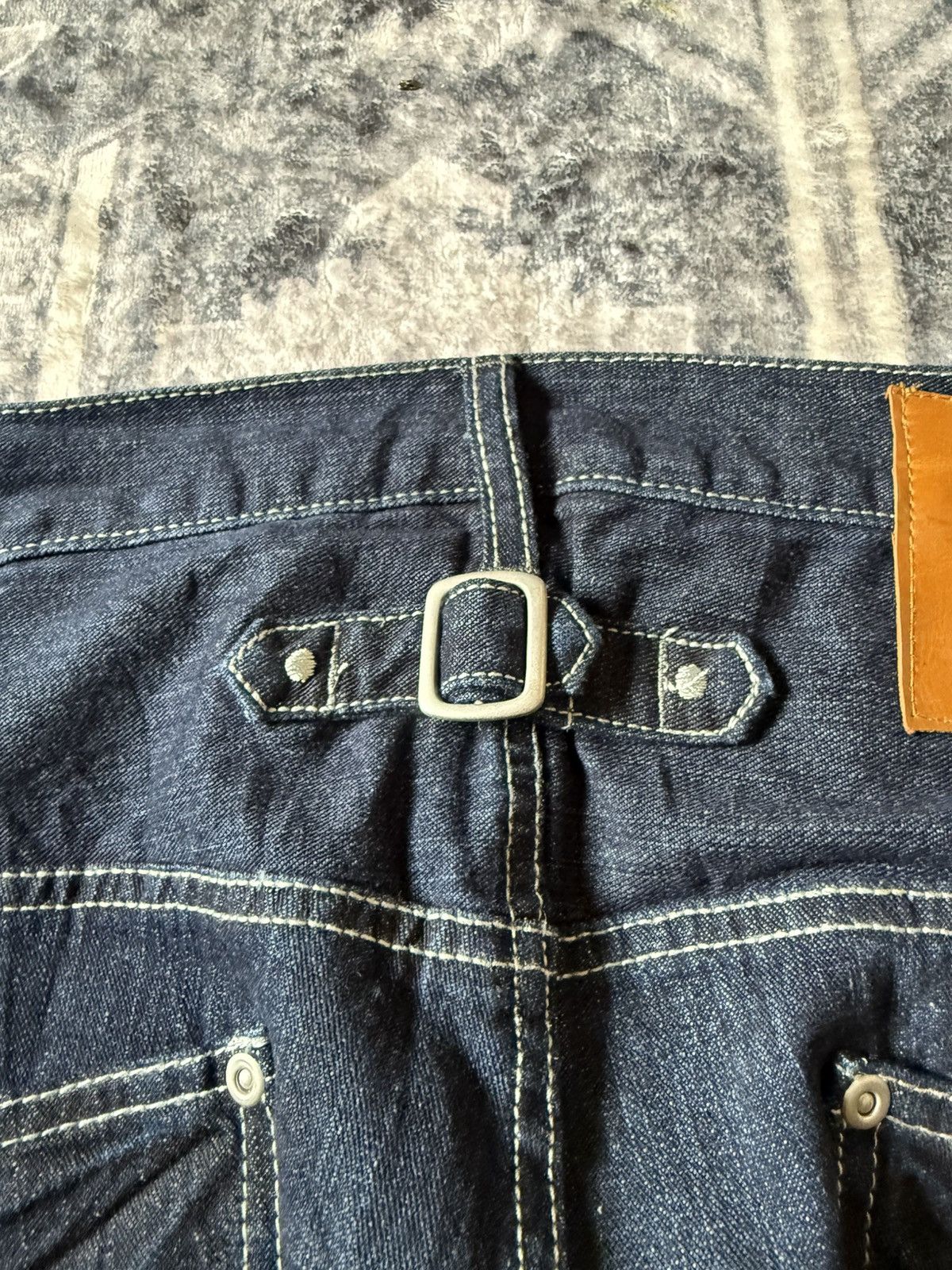 Japanese Brand And it Japan Asymmetric Fly Diagonal Cut Wide Denim Jeans Size US 32 / EU 48 - 12 Thumbnail