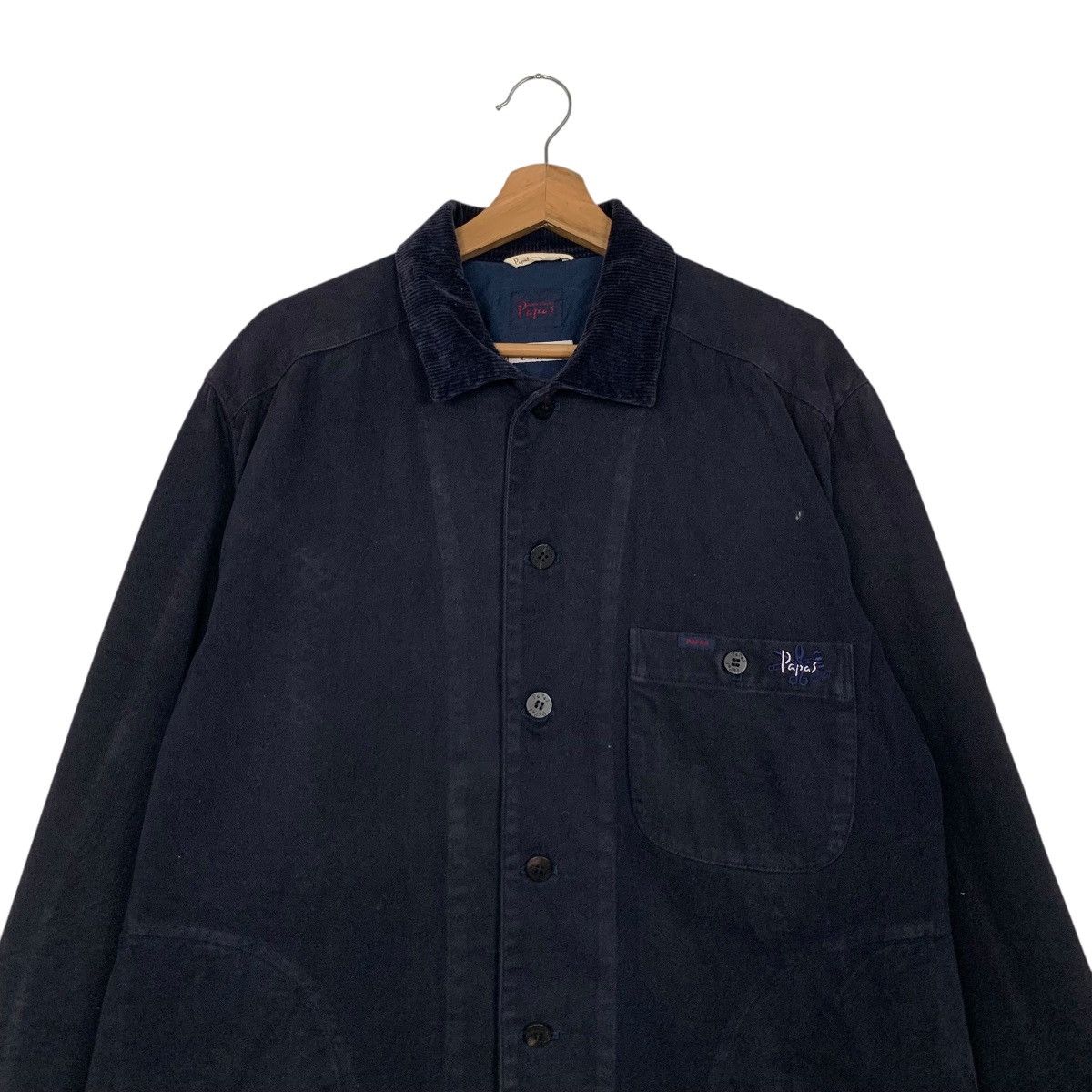 Japanese Brand PAPAS Button Casual Blue Jacket#2933-C133 Size US L / EU 52-54 / 3 - 2 Thumbnail