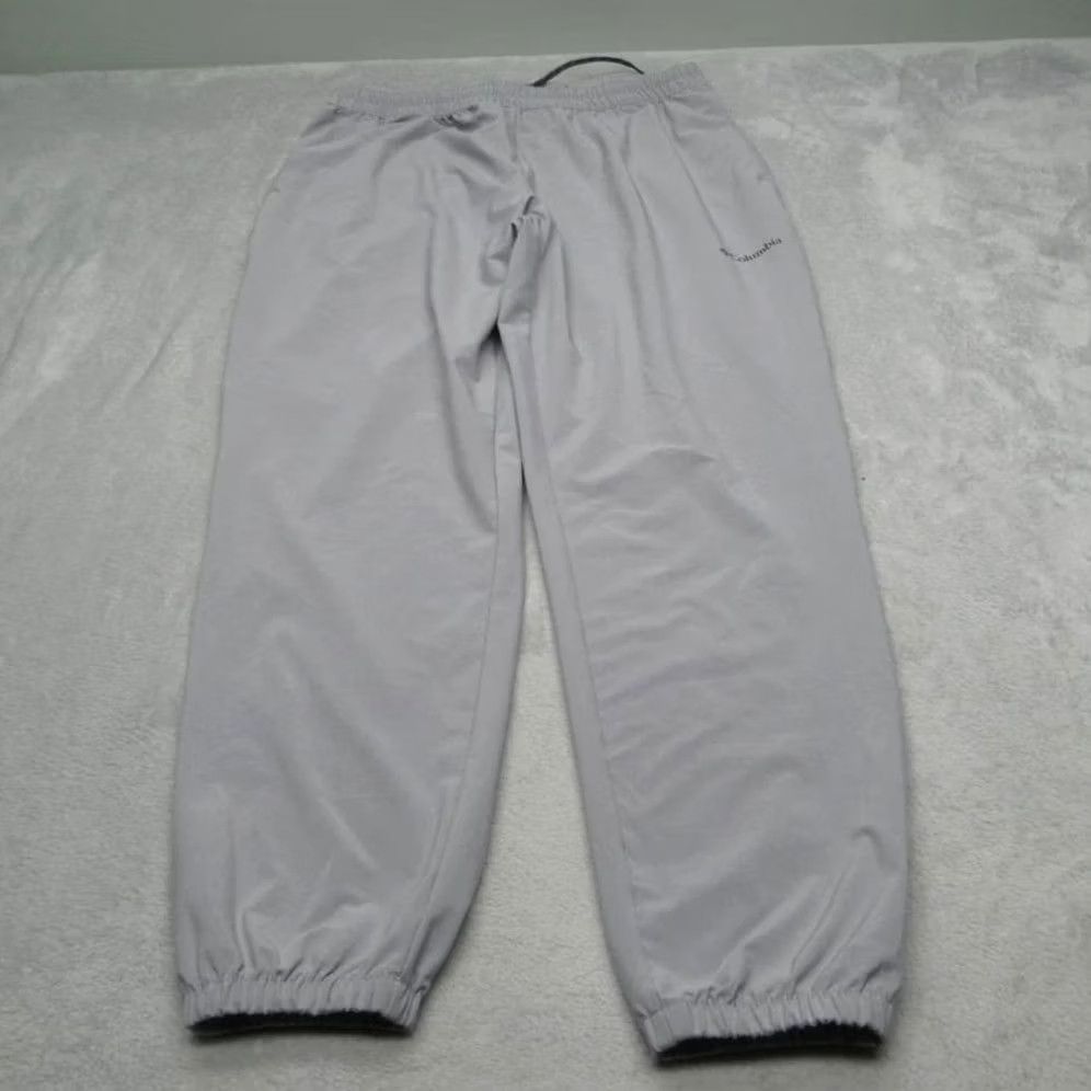 Vintage Columbia Jogger Pants Men Large Gray 32x29 Omni Shield Moisture Wicking Drawstring Adjustable Waist Casual Activewear Running Hiking Gym Workout Size US 33 - 3 Thumbnail
