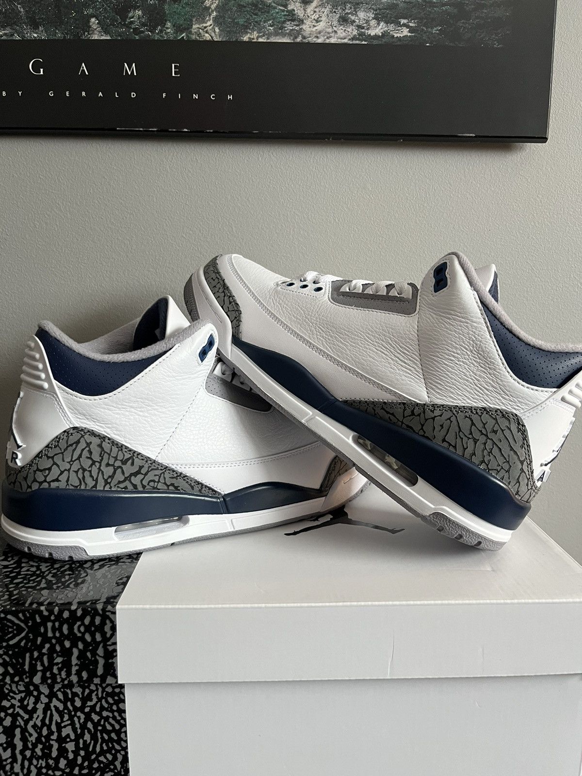 Jordan Brand Air Jordan 3 Retro Midnight Navy Size US 10.5 / EU 43-44 - 10 Thumbnail