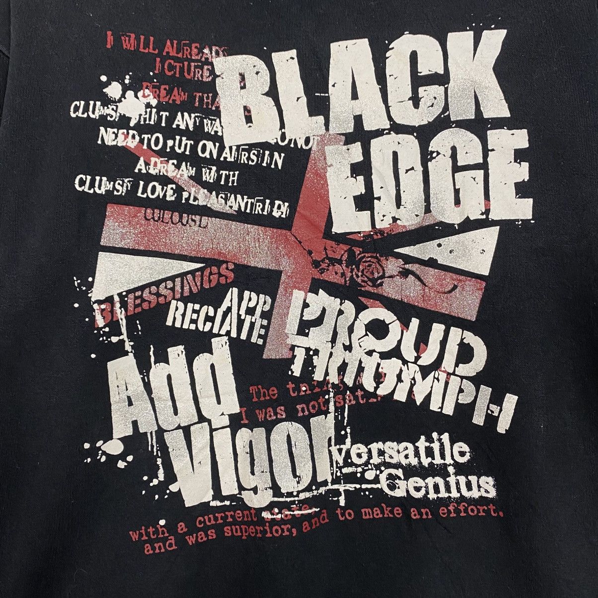 Japanese Brand Punk Design Biker Sweatshirt Black Edge Big Logo Size US M / EU 48-50 / 2 - 13 Thumbnail