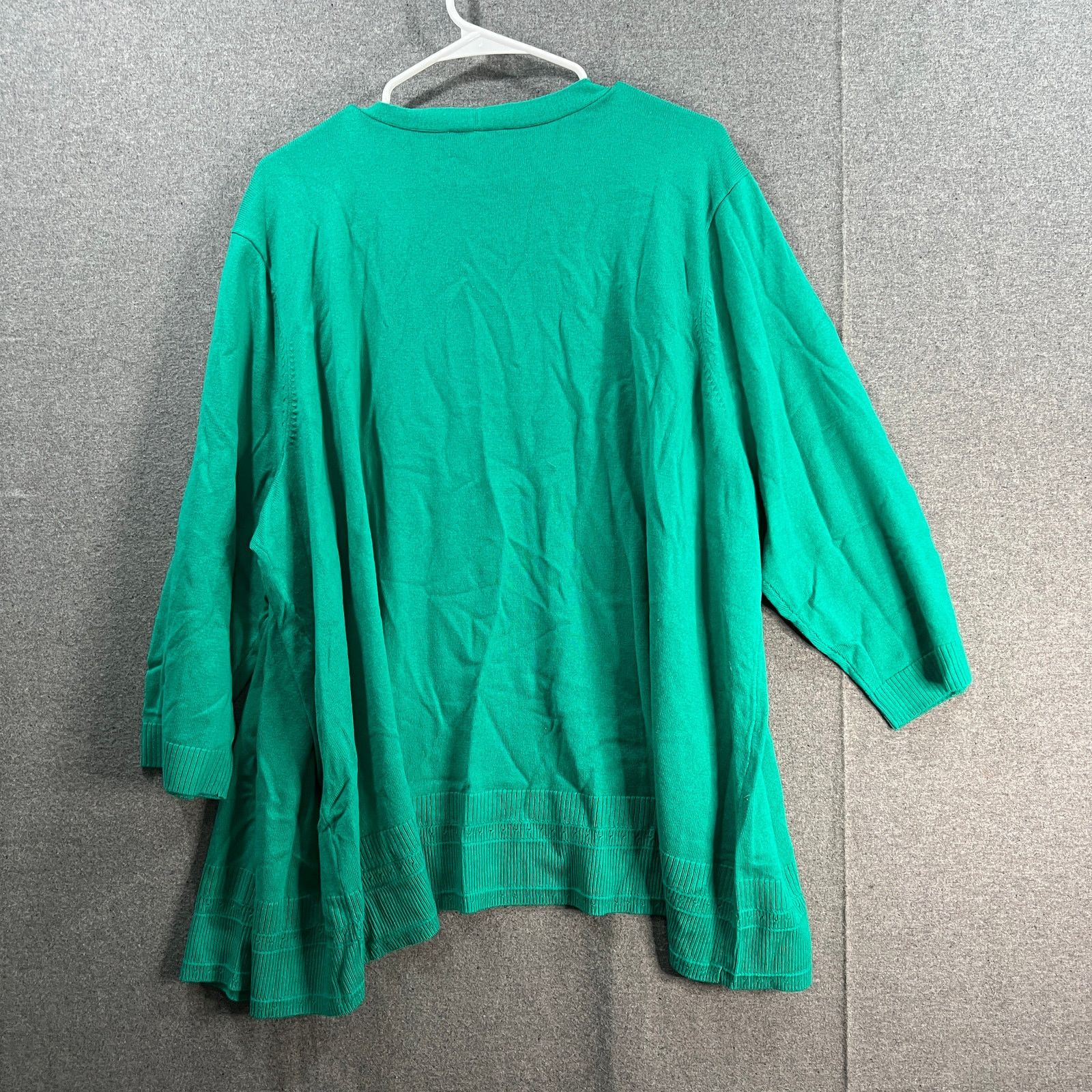 Denim & Co. Denim & Co. Open-Front 3/4-Sleeve Cardigan Sweater Size 3XL / US 20-22 - 2 Thumbnail
