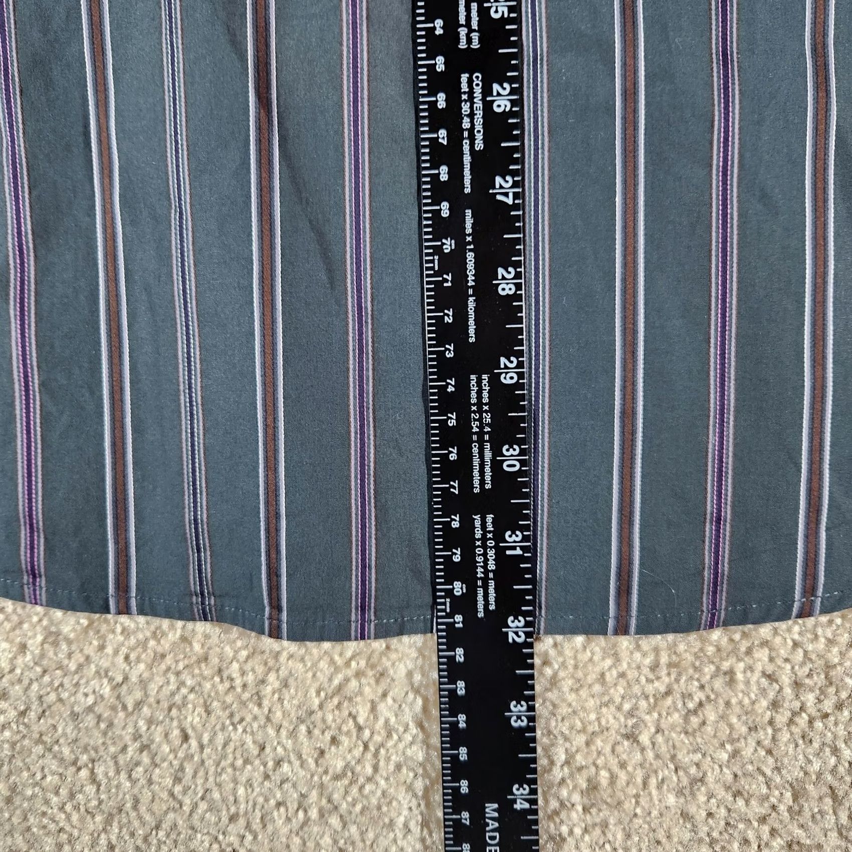 Vintage Domani Uomo Shirt Flip Cuff XL Green Striped Cotton Button-Up Men's Size US XL / EU 56 / 4 - 7 Thumbnail