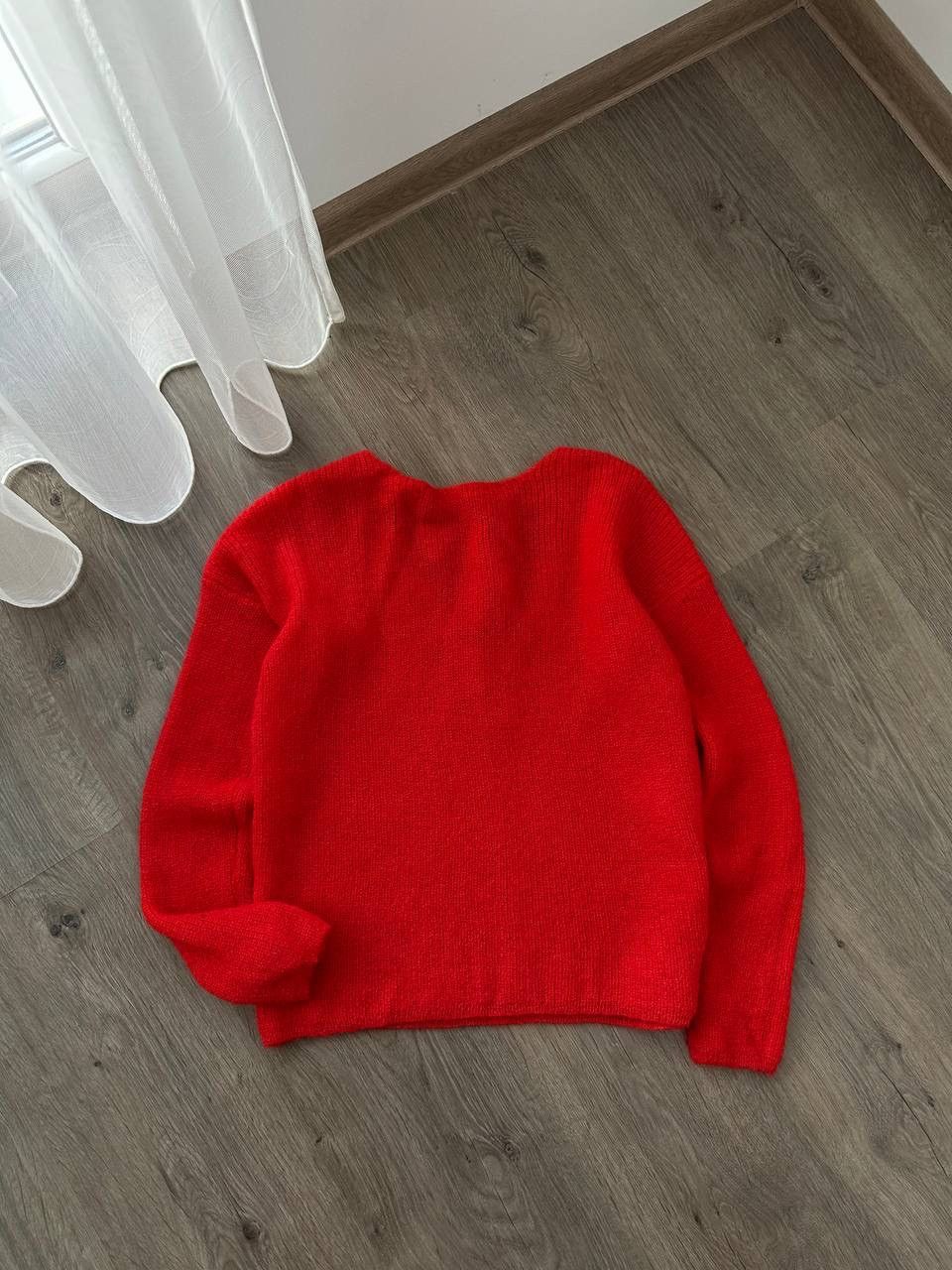 Sezane × Vintage Vintage Sezane Cardigan Gaspard Super Kid Mohair Red Sweater Size S / US 4 / IT 40 - 13 Thumbnail