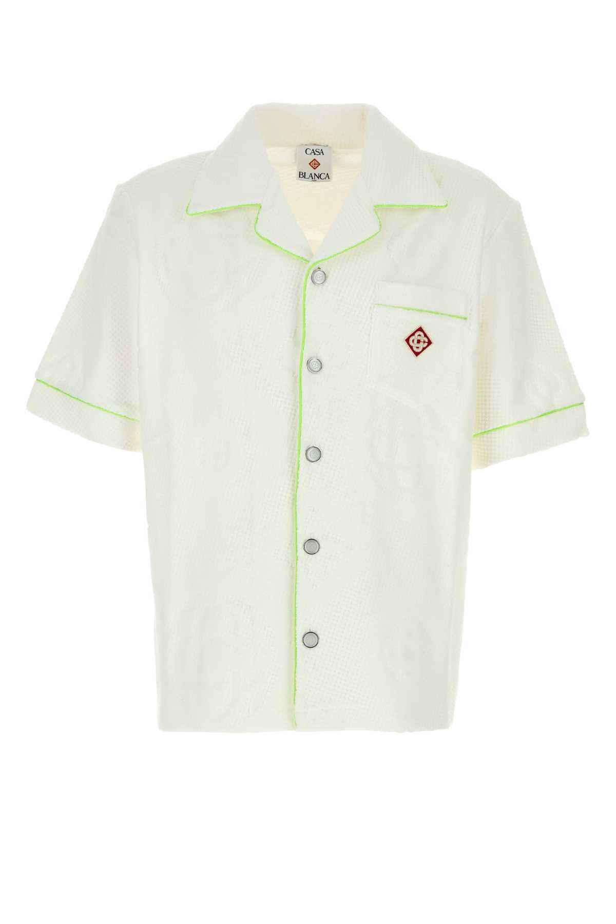 Casablanca White Cotton Blend Shirt Size US M / EU 48-50 / 2 - 1 Thumbnail