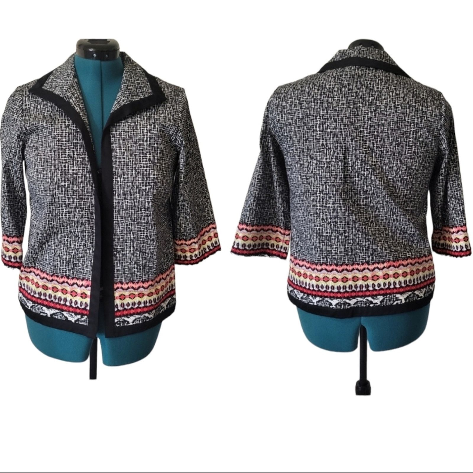 Alfred Dunhill ALFRED DUNNER Blazer with spread collar 3/4 Sleeve 6P Size S / US 4 / IT 40 - 16 Thumbnail