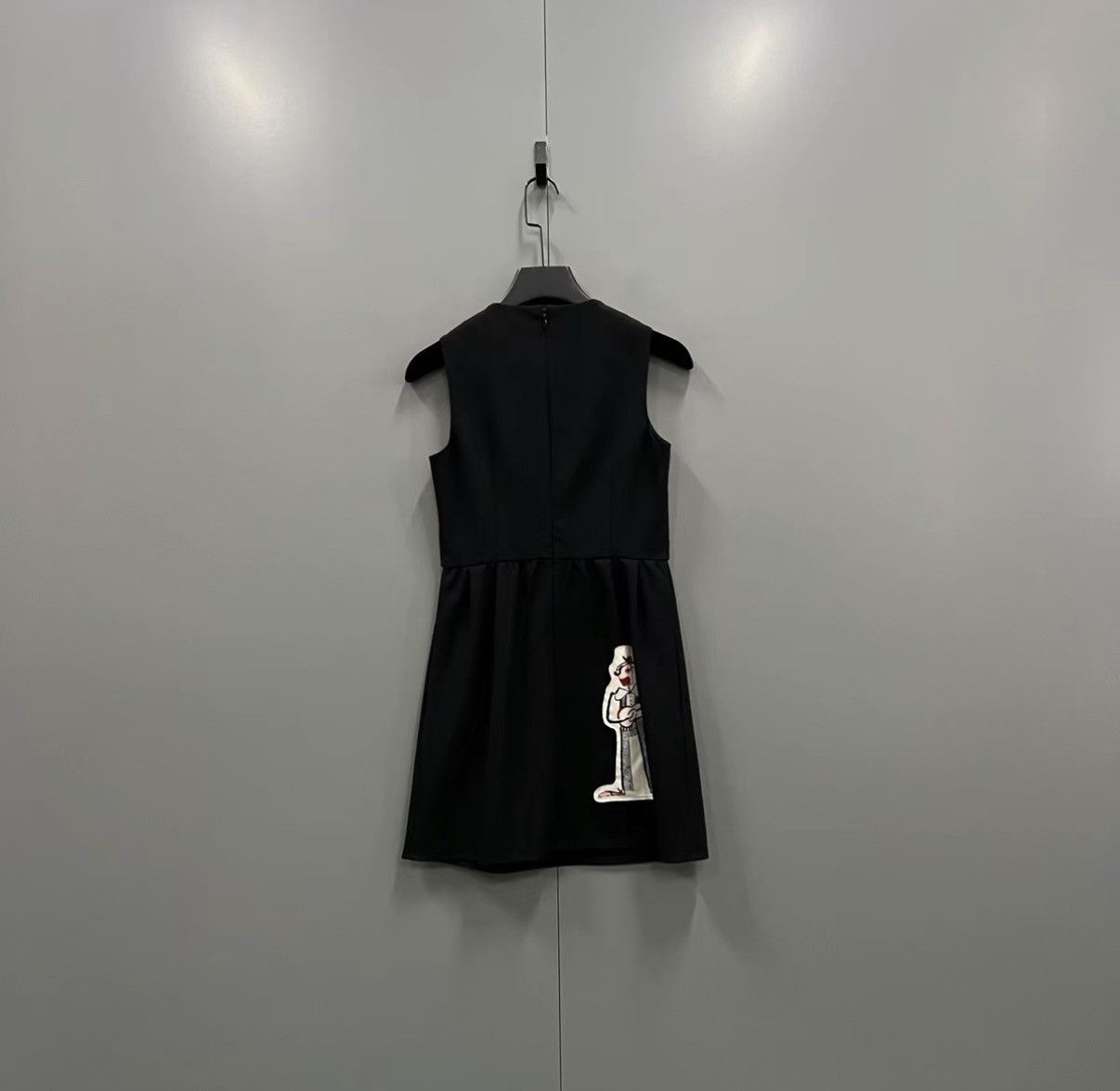 Valentino Valentino Black Patch Figure Dress J41 Size S / US 4 / IT 40 - 2 Thumbnail