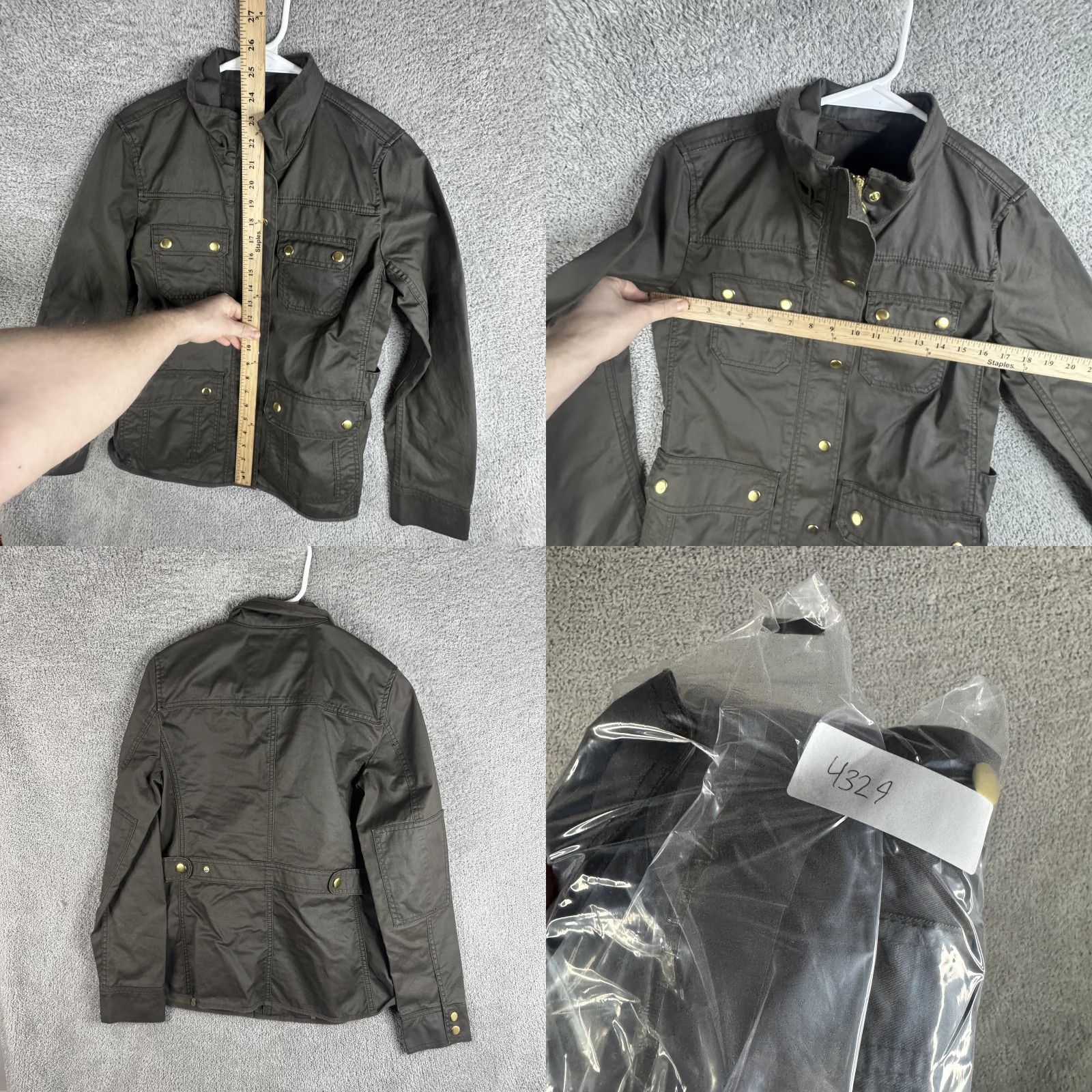 J.Crew J.Crew Military Jacket Womens XS Green Cotton Twill Zip Pockets Size XS / US 0-2 / IT 36-38 - 9 Thumbnail