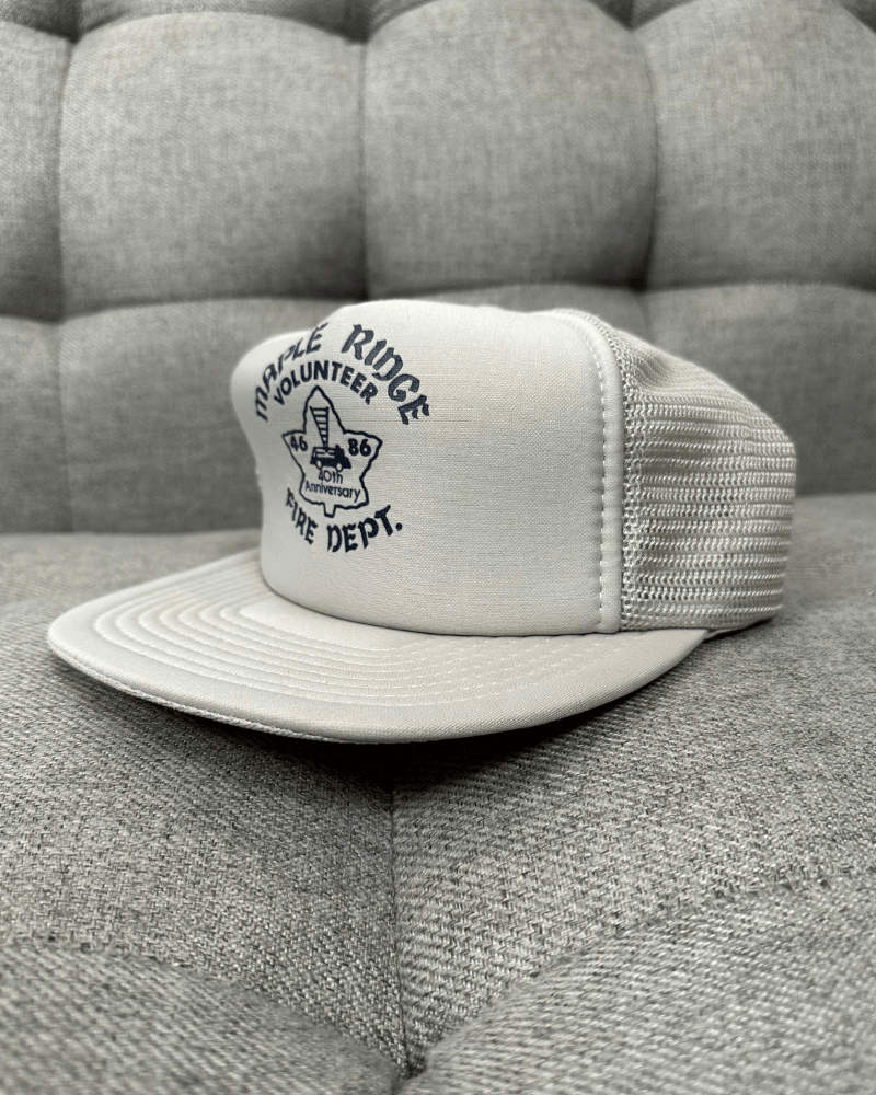 Vintage Vintage Maple Ridge Volunteer Fire Dept. Gray Trucker Hat Size ONE SIZE - 3 Thumbnail