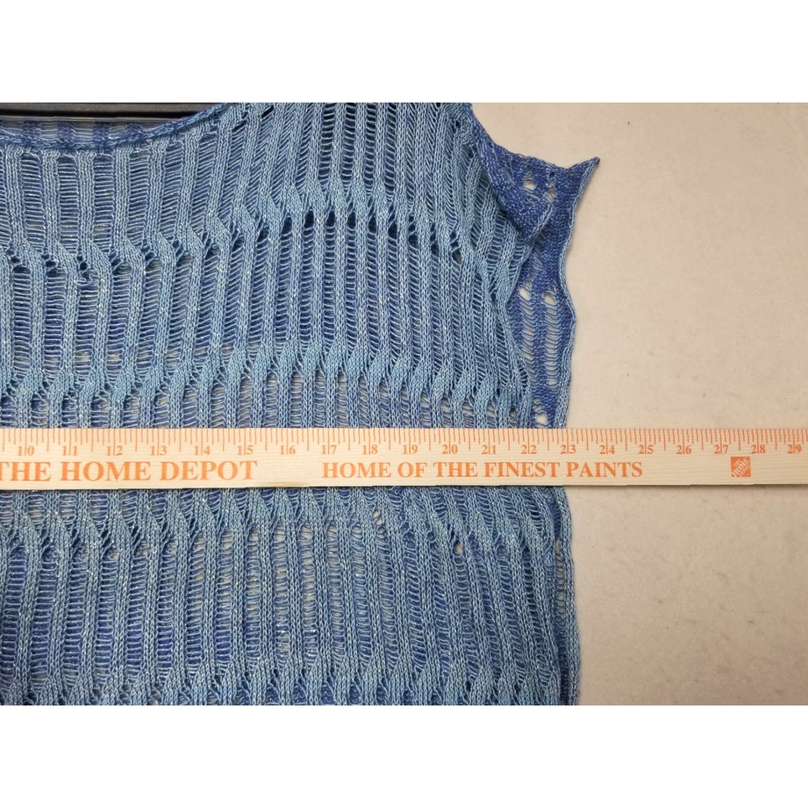Vintage Cecilia Prado Anthropologie Crochet Cover Up Boxy Fit Blue Women One Size Size ONE SIZE - 3 Thumbnail