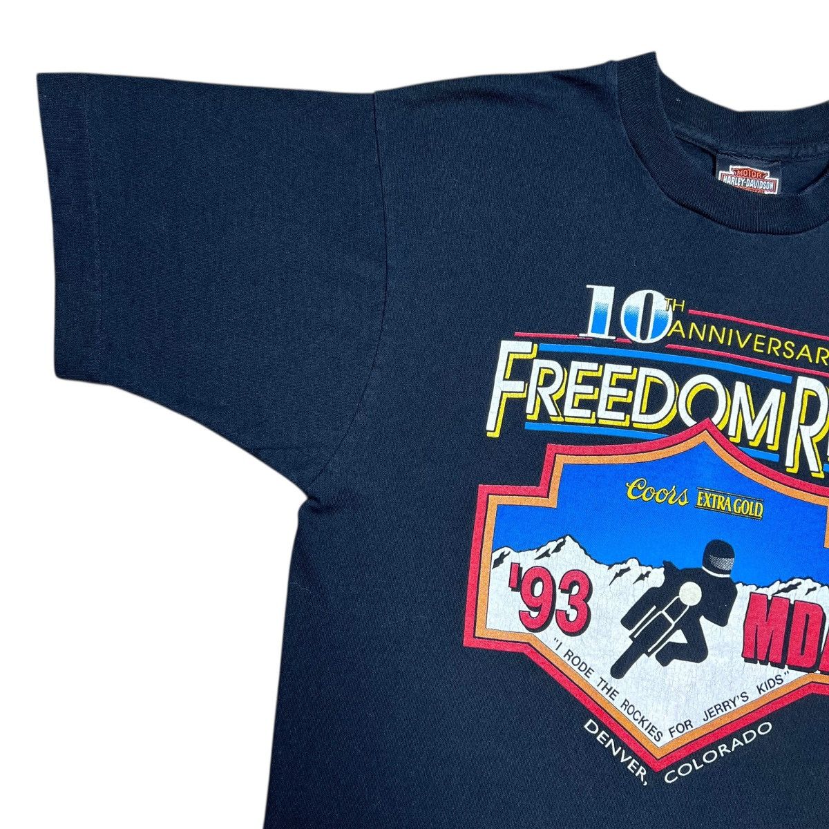 Harley Davidson 1993 Harley Davidson Freedom Ride Denver Colorado T-Shirt Size US M / EU 48-50 / 2 - 5 Thumbnail