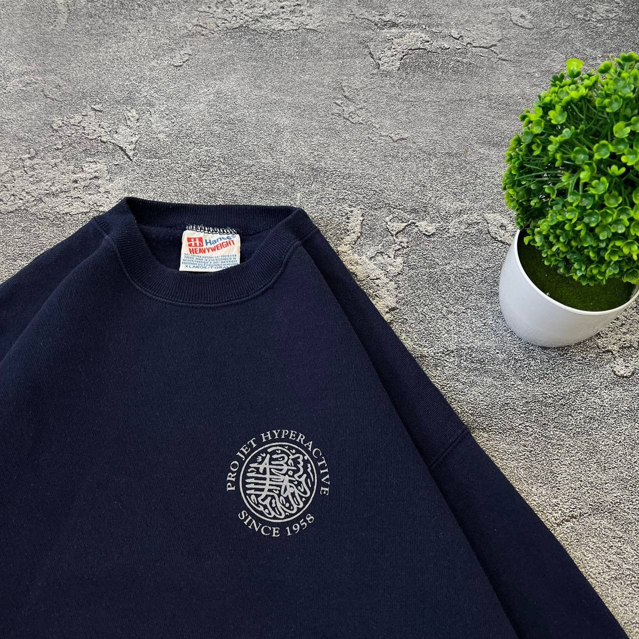 Japanese Brand Vintage Hanes HeavyWeight Sweatshirt Pro Jet HyperActive Size US XL / EU 56 / 4 - 10 Thumbnail