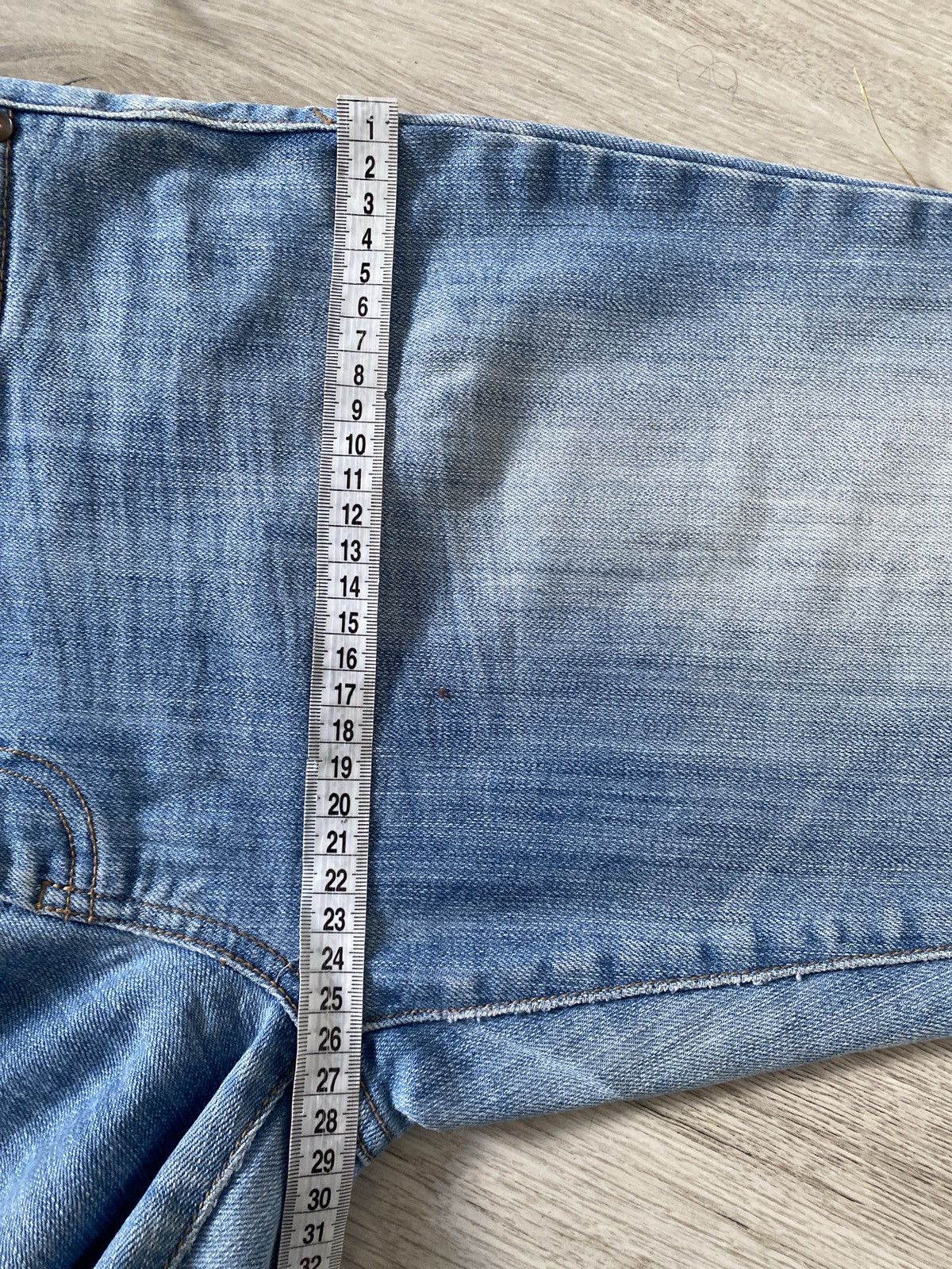Japanese Brand 00s Archive Flared Jeans Uneven Wash Grunge Tokyo Size US 31 - 14 Thumbnail