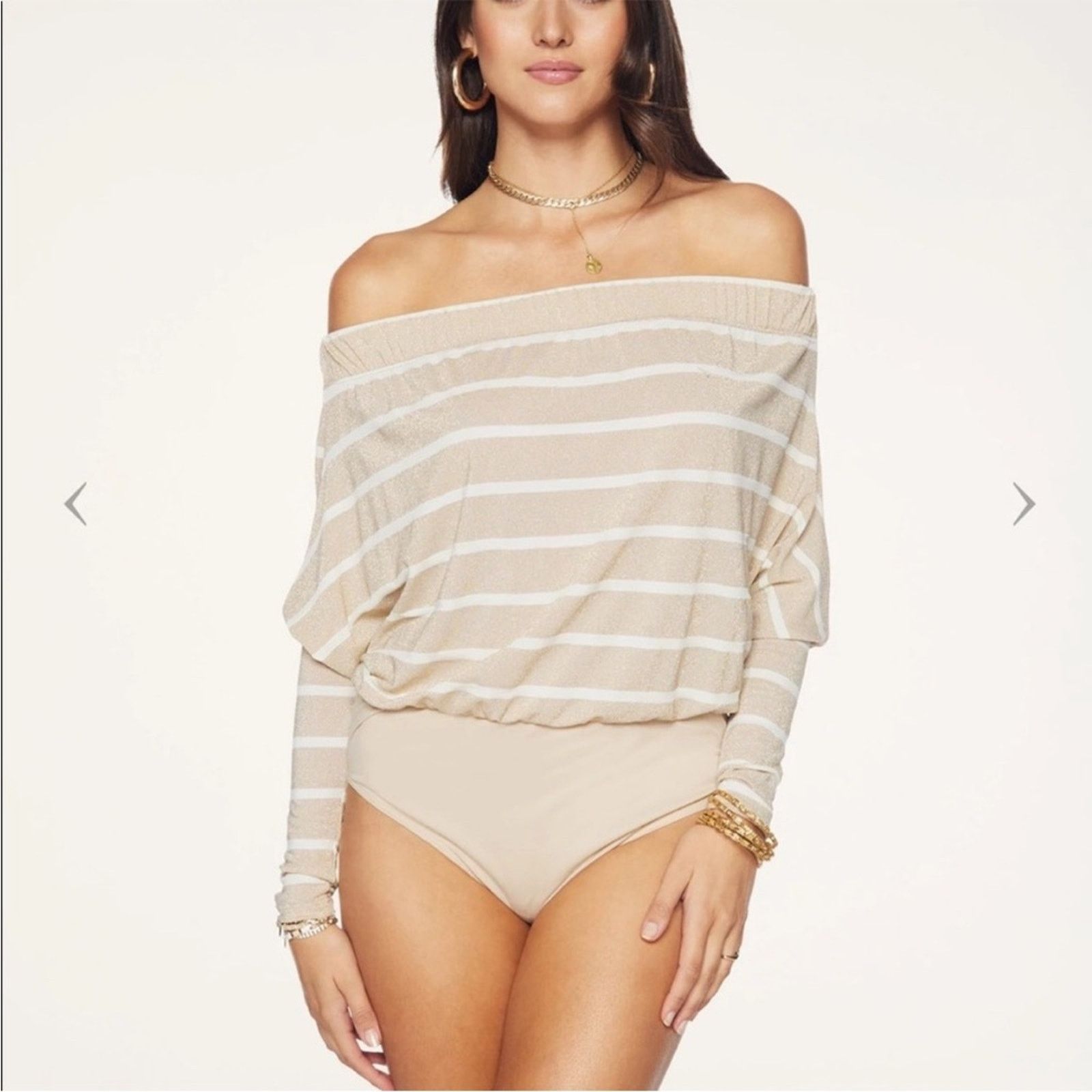 Ramy Brook NWT Ramy Brook Desiree Off Shoulder Bodysuit size XS Size XS / US 0-2 / IT 36-38 - 2 Thumbnail