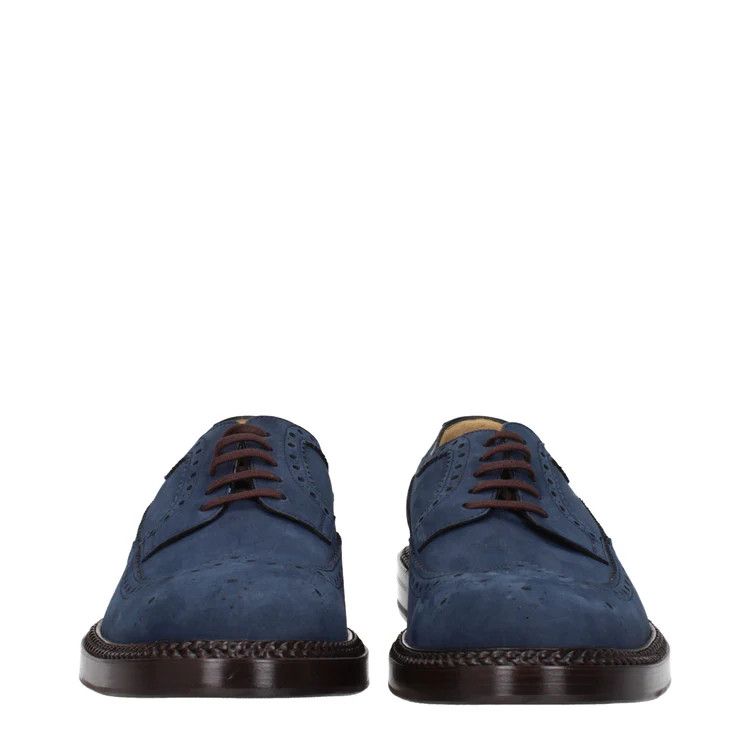 Gucci o1s1wg110125 Lace-Up Shoes with Brogue Details in Blue Size US 14 / EU 47 - 3 Thumbnail