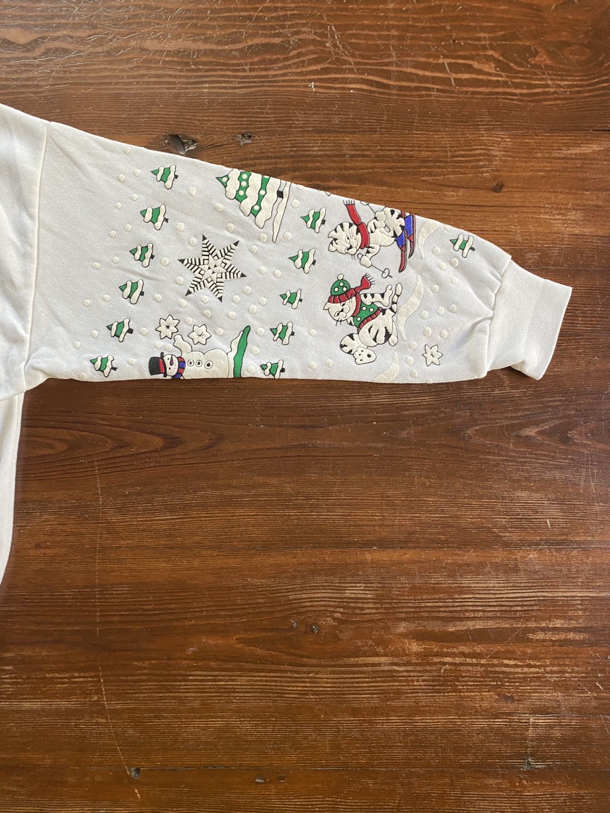 Vintage Vintage 80’s Cats Winter Ski Puffy Paint Crewneck Sweatshirt Size US M / EU 48-50 / 2 - 8 Thumbnail