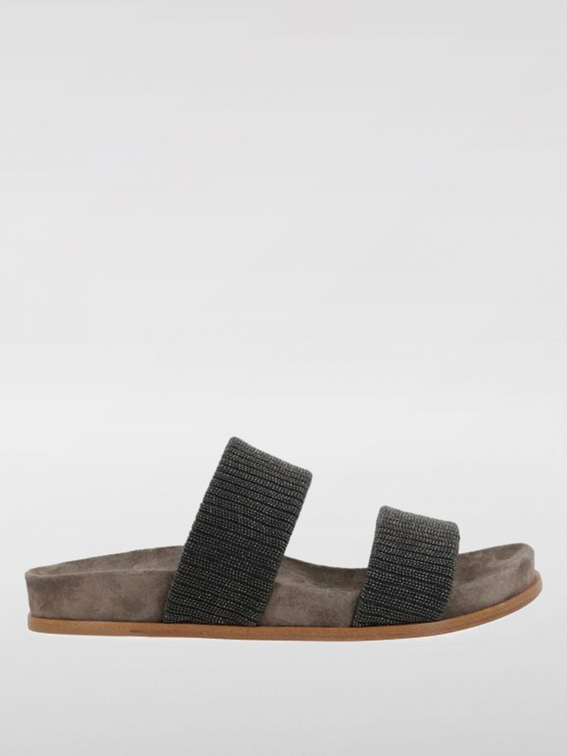 Brunello Cucinelli Brunello Cucinelli Flat Sandals Woman Brown Size US 7.5 / IT 37.5 - 1 Thumbnail