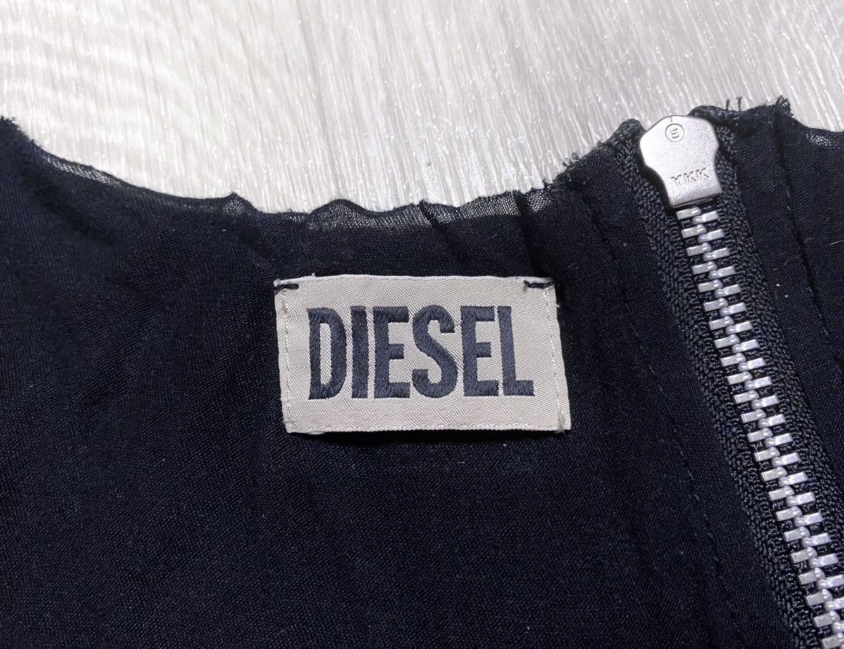 Diesel Diesel Avantgarde Archive Distressed Sleeveless Ruffle Dress Size XS / US 0-2 / IT 36-38 - 12 Thumbnail