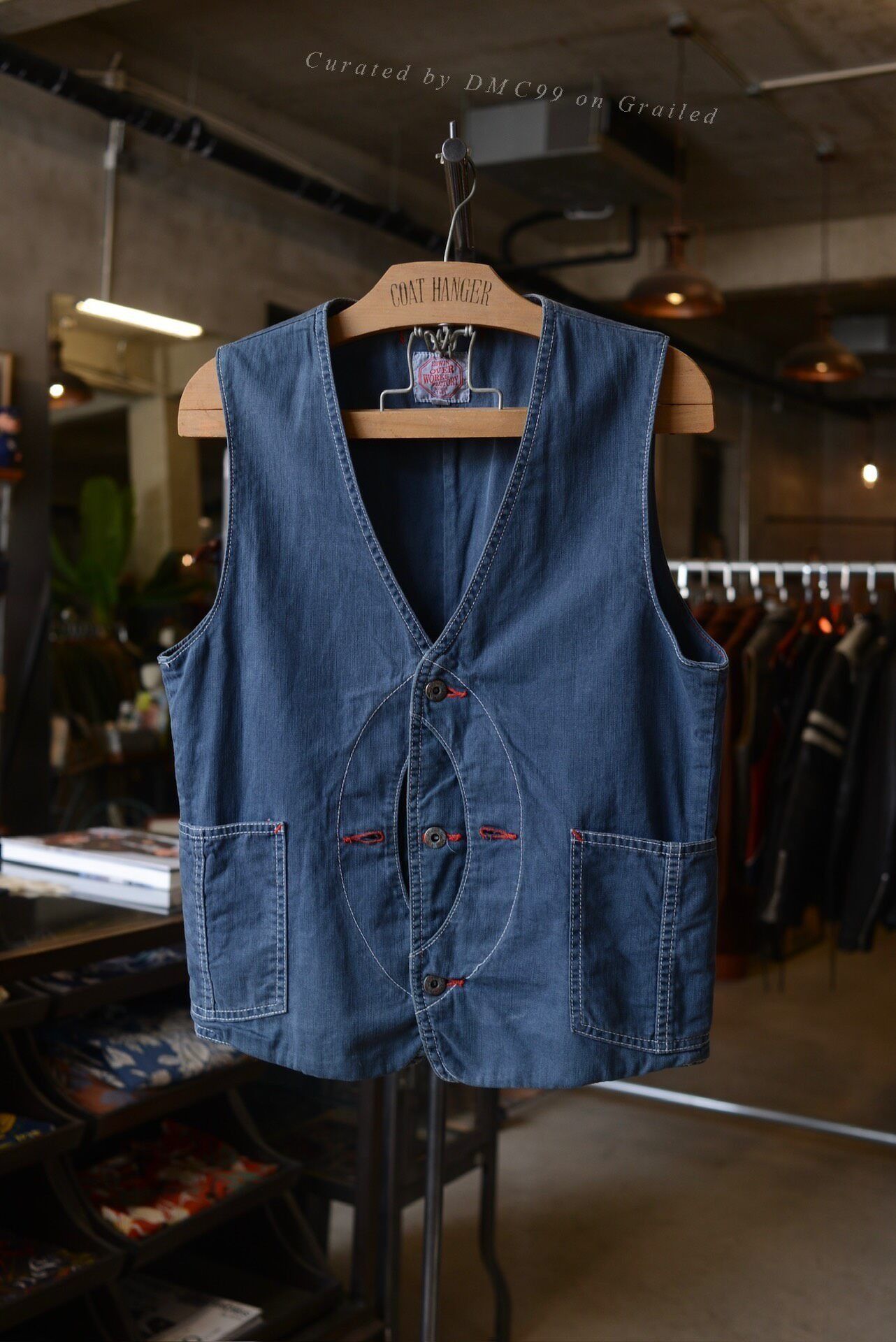 Vintage Vintage Edwin Haze Blue Hunting Vest Size US S / EU 44-46 / 1 - 1 Thumbnail