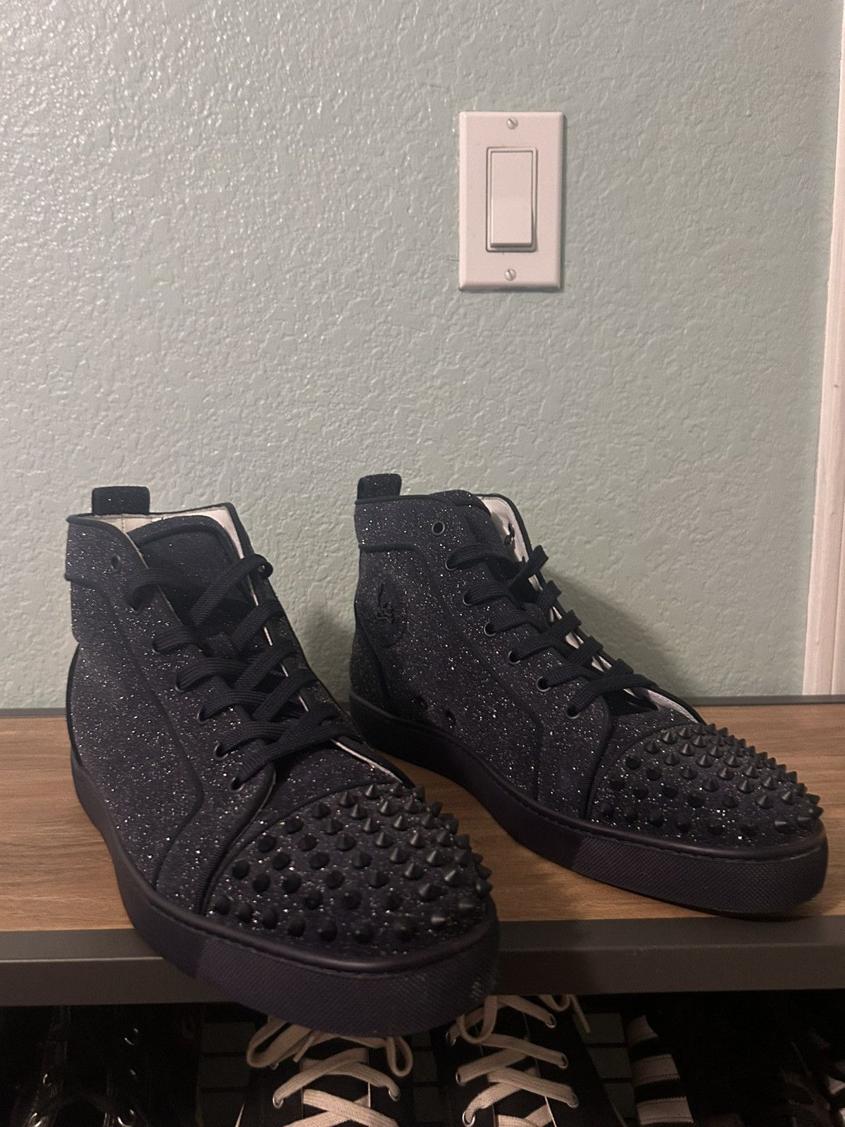Christian Louboutin Christian Louboutin Spiked High Top Sneakers Size US 12.5 / EU 45-46 - 1 Thumbnail