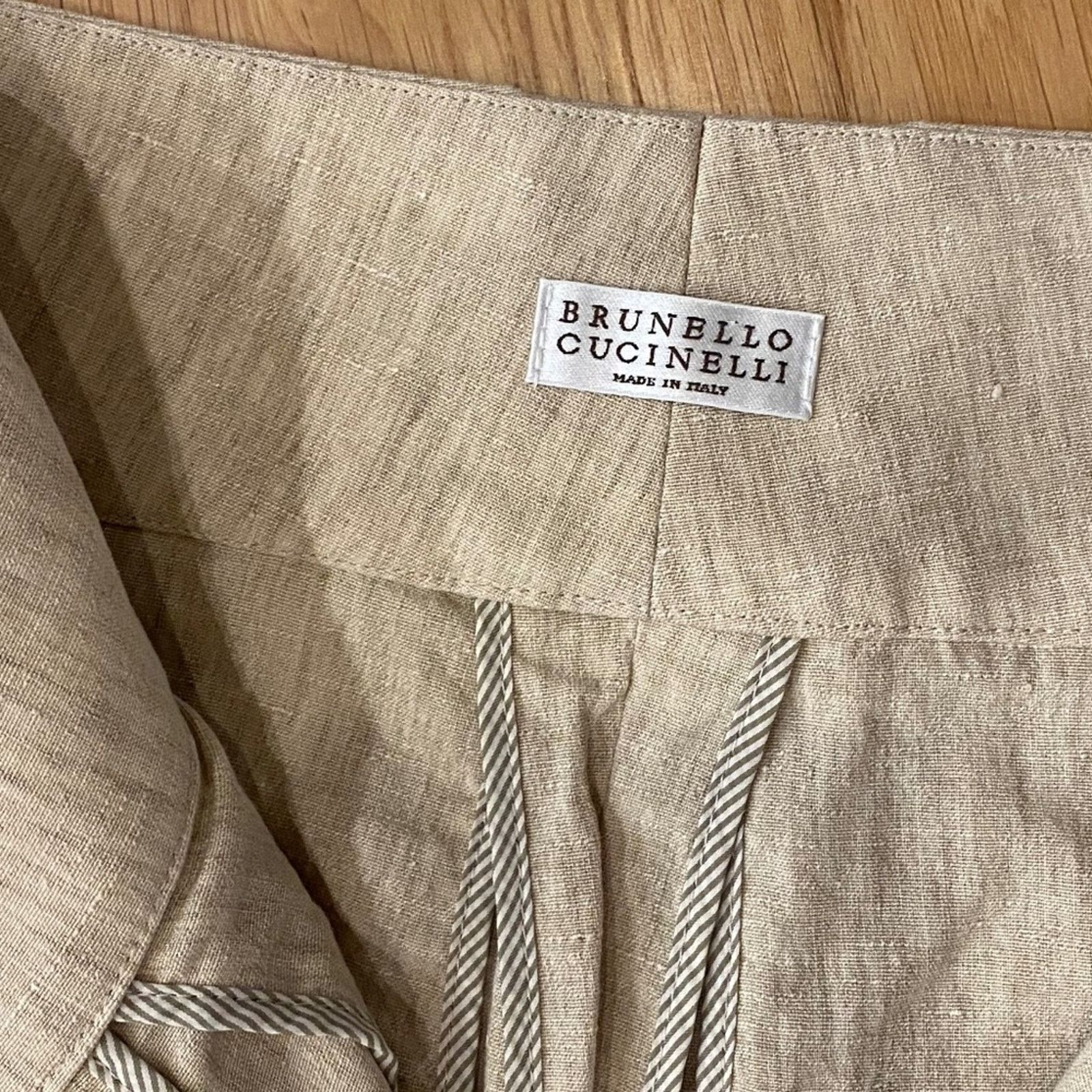 Brunello Cucinelli Brunello Cucinelli High Rise Belted Linen Blend Pants - 4 Size 27" / US 4 / IT 40 - 4 Thumbnail
