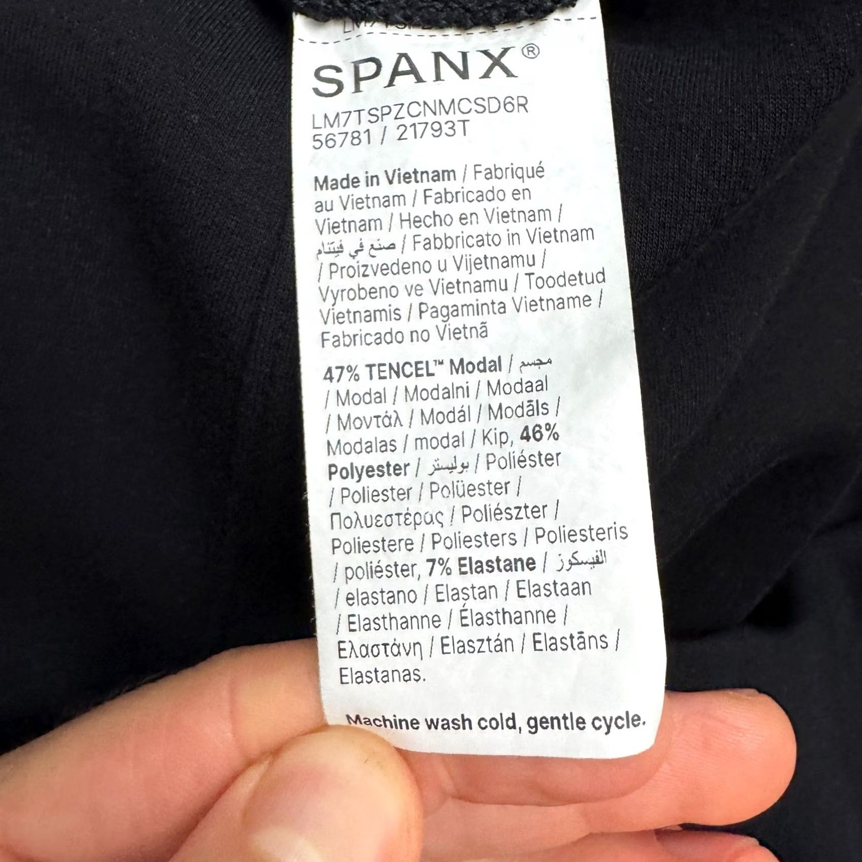 Spanx Spanx Pull On Tapered Leg Trouser Lounge Pants Womens 2X Long Black Stretch Size 40" / US 18 - 7 Thumbnail