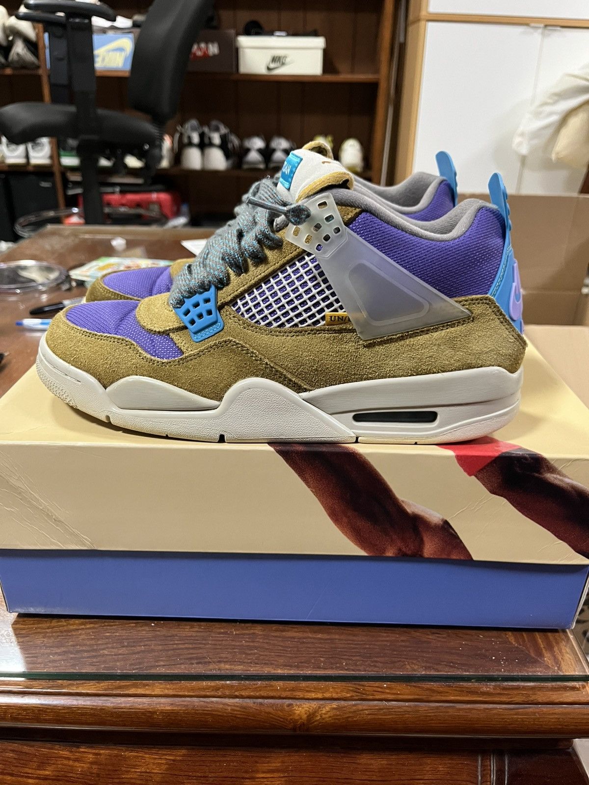 Nike × Union LA Jordan 4 union moss size 9.5 Size US 9.5 / EU 42-43 - 2 Thumbnail