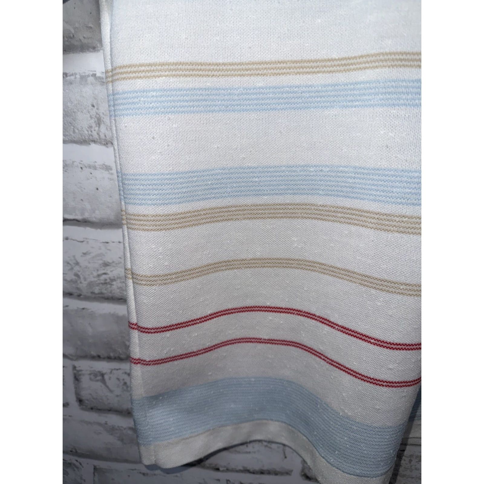 Vintage VINTAGE Robert Bruce Polo Shirt Cream Striped 1970s Disco Mens M Size US M / EU 48-50 / 2 - 5 Thumbnail