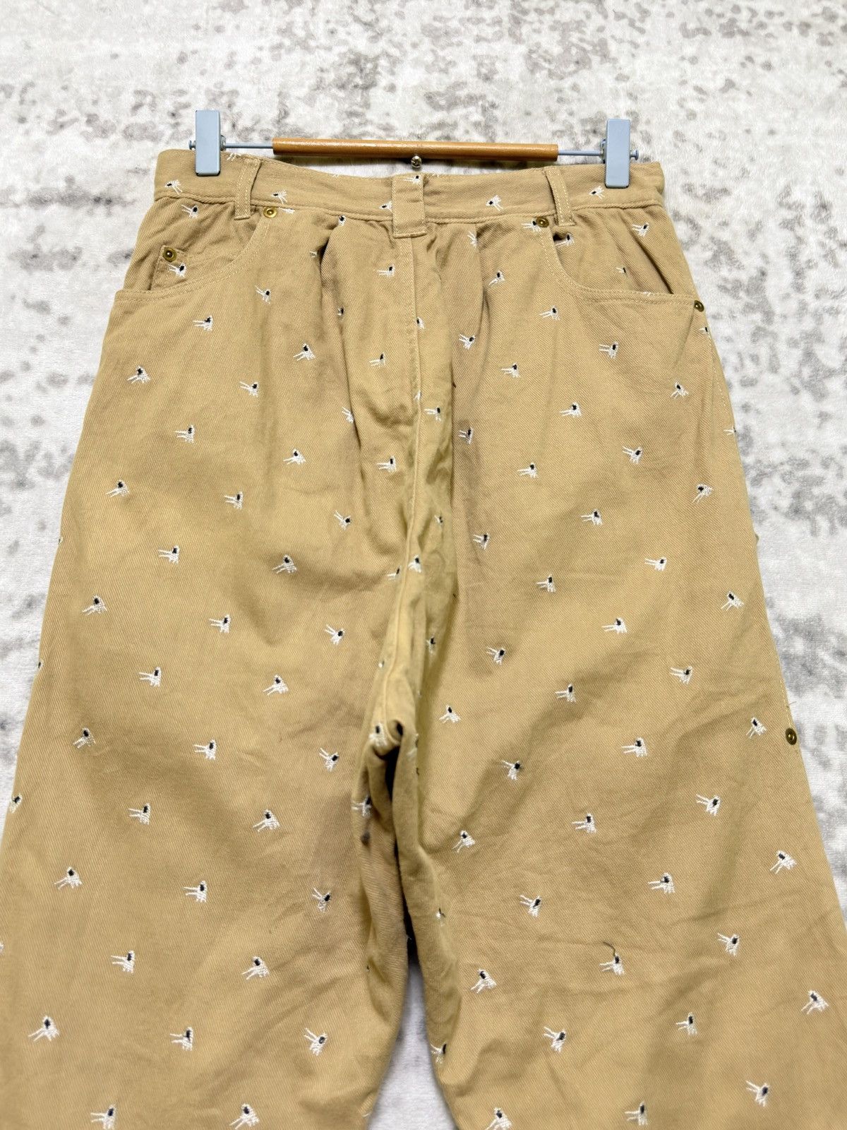 Issey Miyake Vintage Mercibeaucoup Embroidered Drop Crotch Pants Size US 27 - 9 Thumbnail