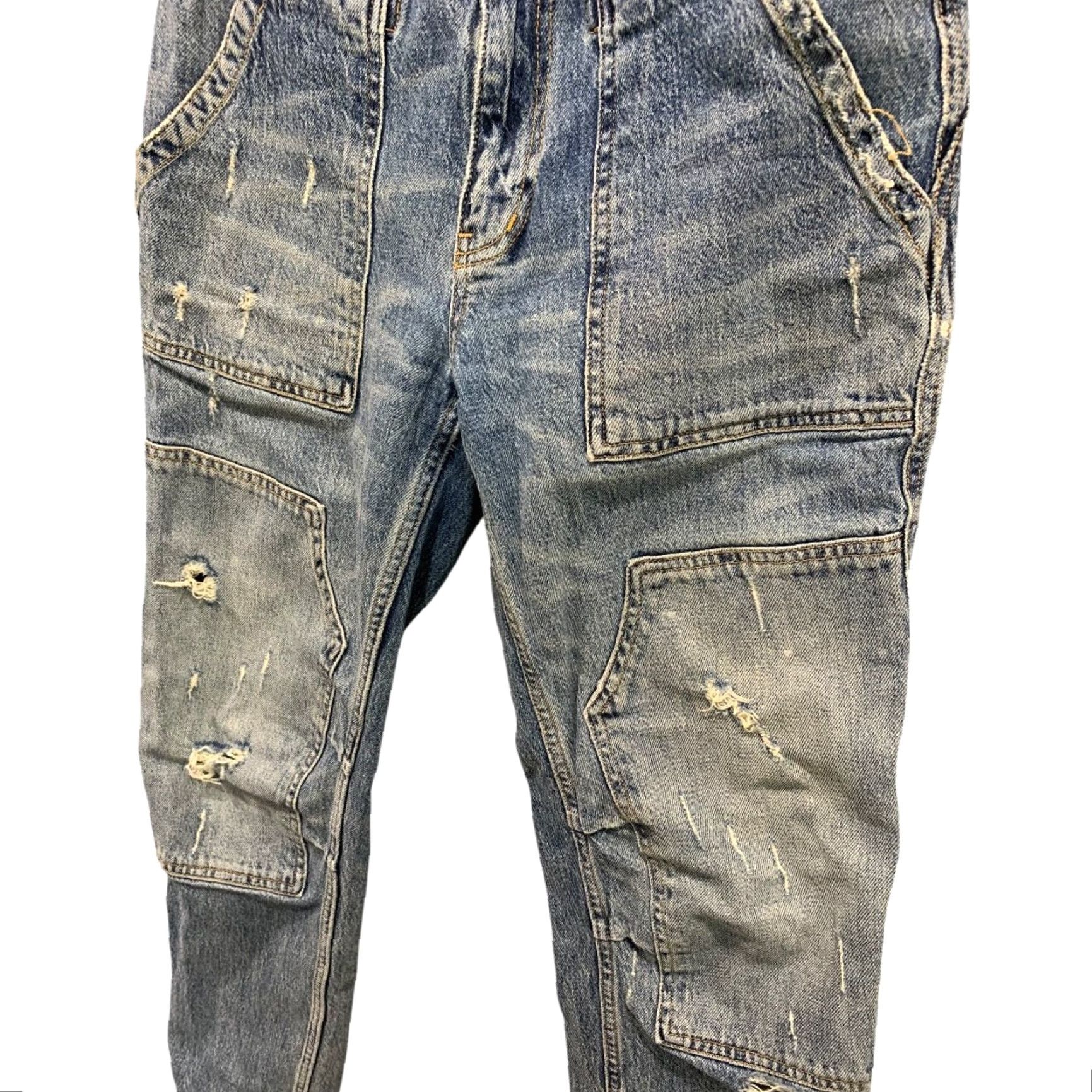Vintage VINTAGE Pilcro Anthropologie Jeans Utility Ankle Carpenter Denim Womens Size 27 Blue 27 Regular Inseam 29 Women Size 27" / US 4 / IT 40 - 4 Thumbnail